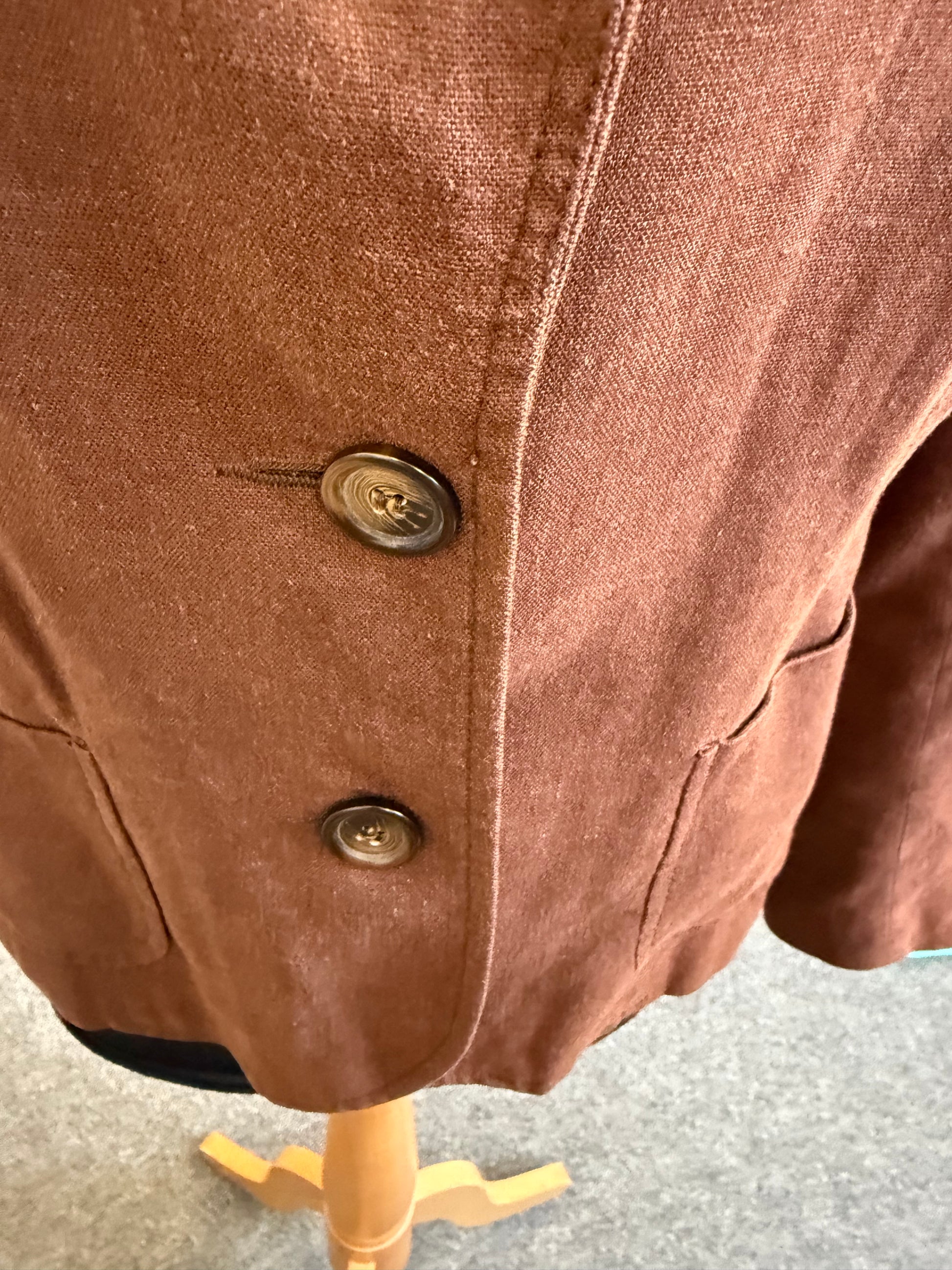 Topshop vintage fitted brown blazer