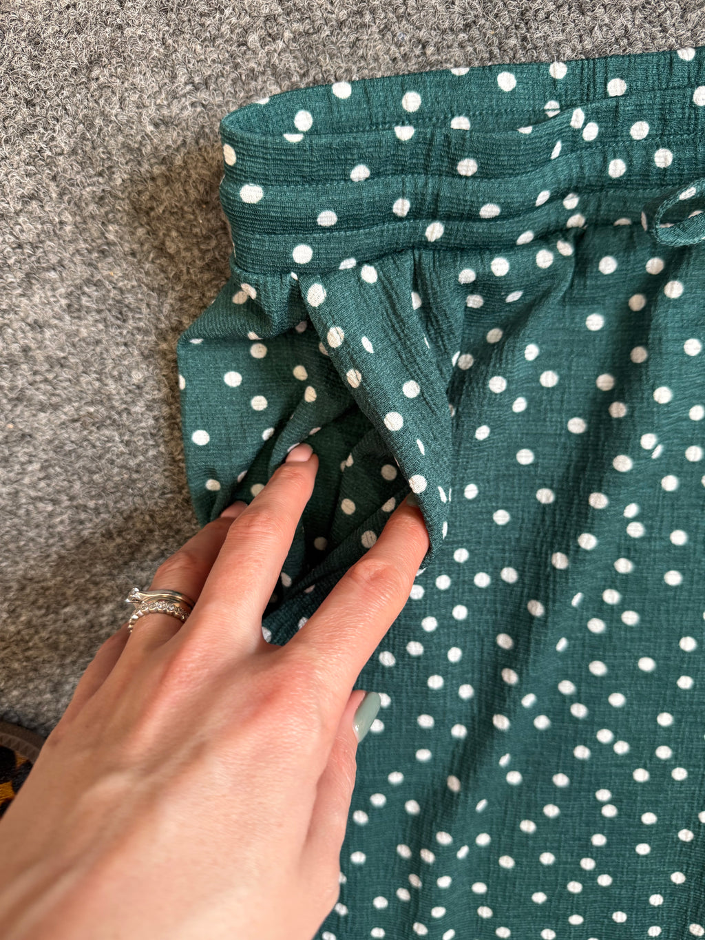 Nutmeg polka dot wide leg cropped trousers