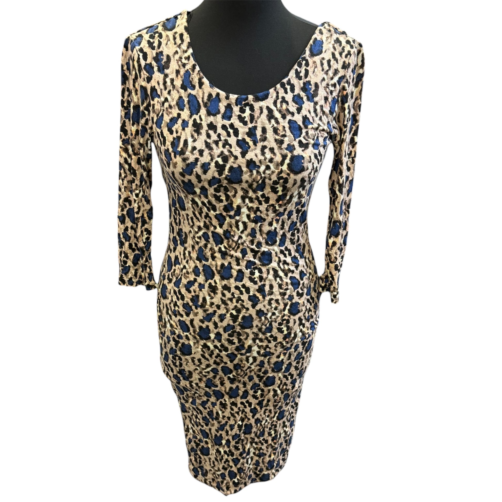 Miss Selfridge animal print backless dress