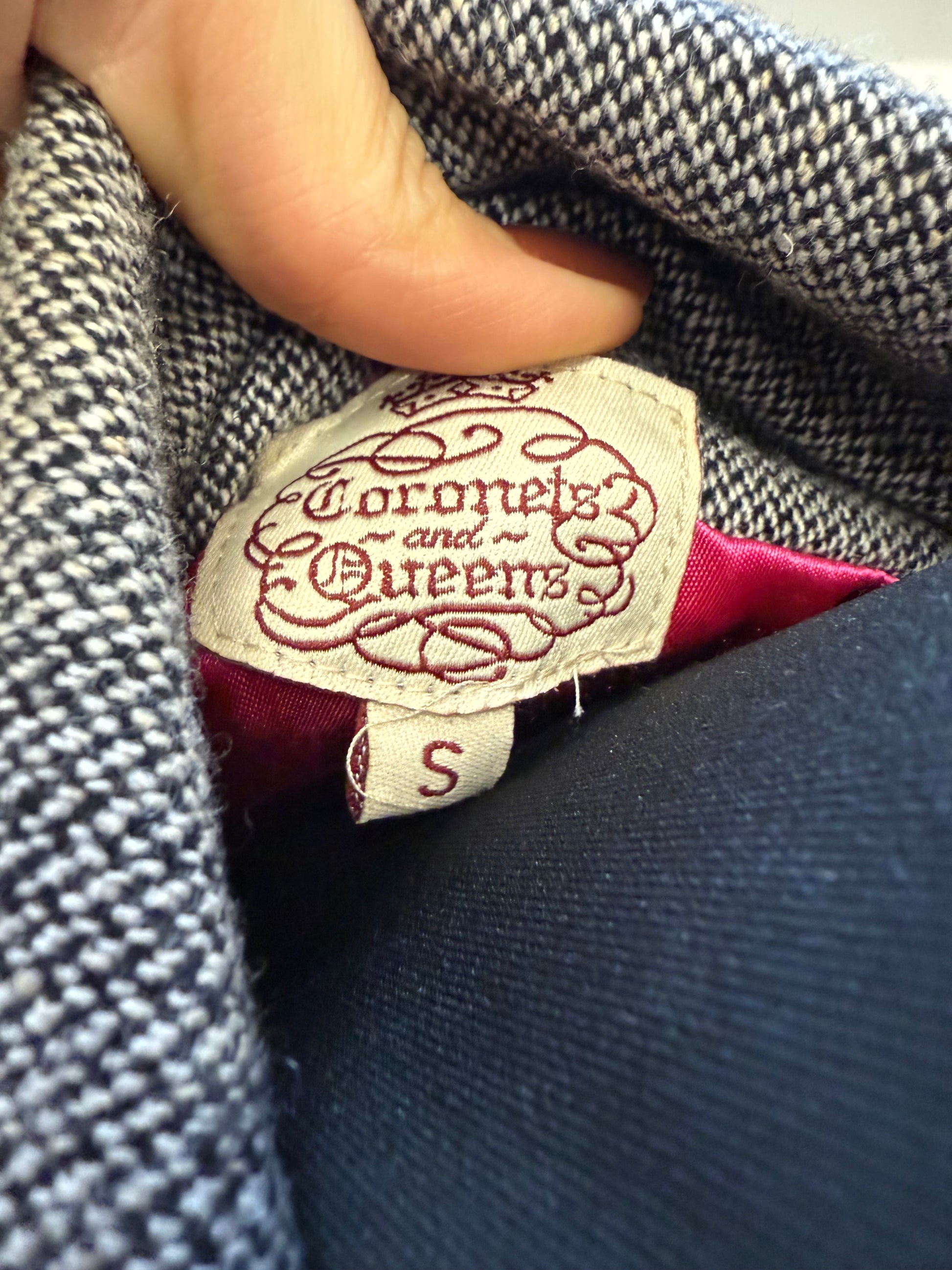 Coronet & Queens tweed diamanté detail jacket