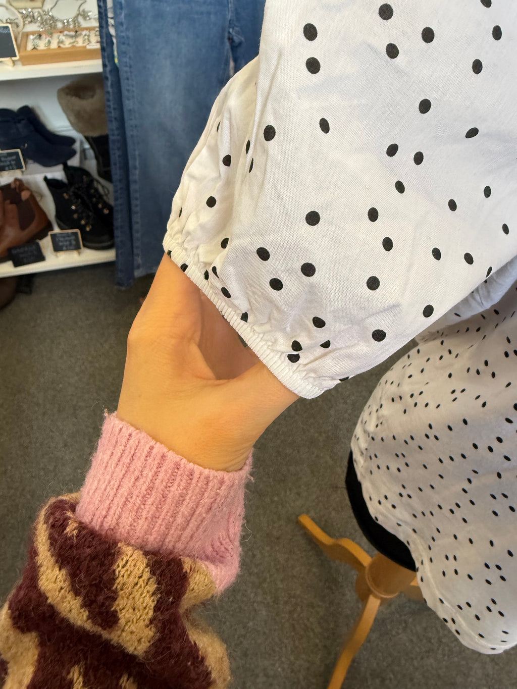 New Look spot pouffe sleeve tee