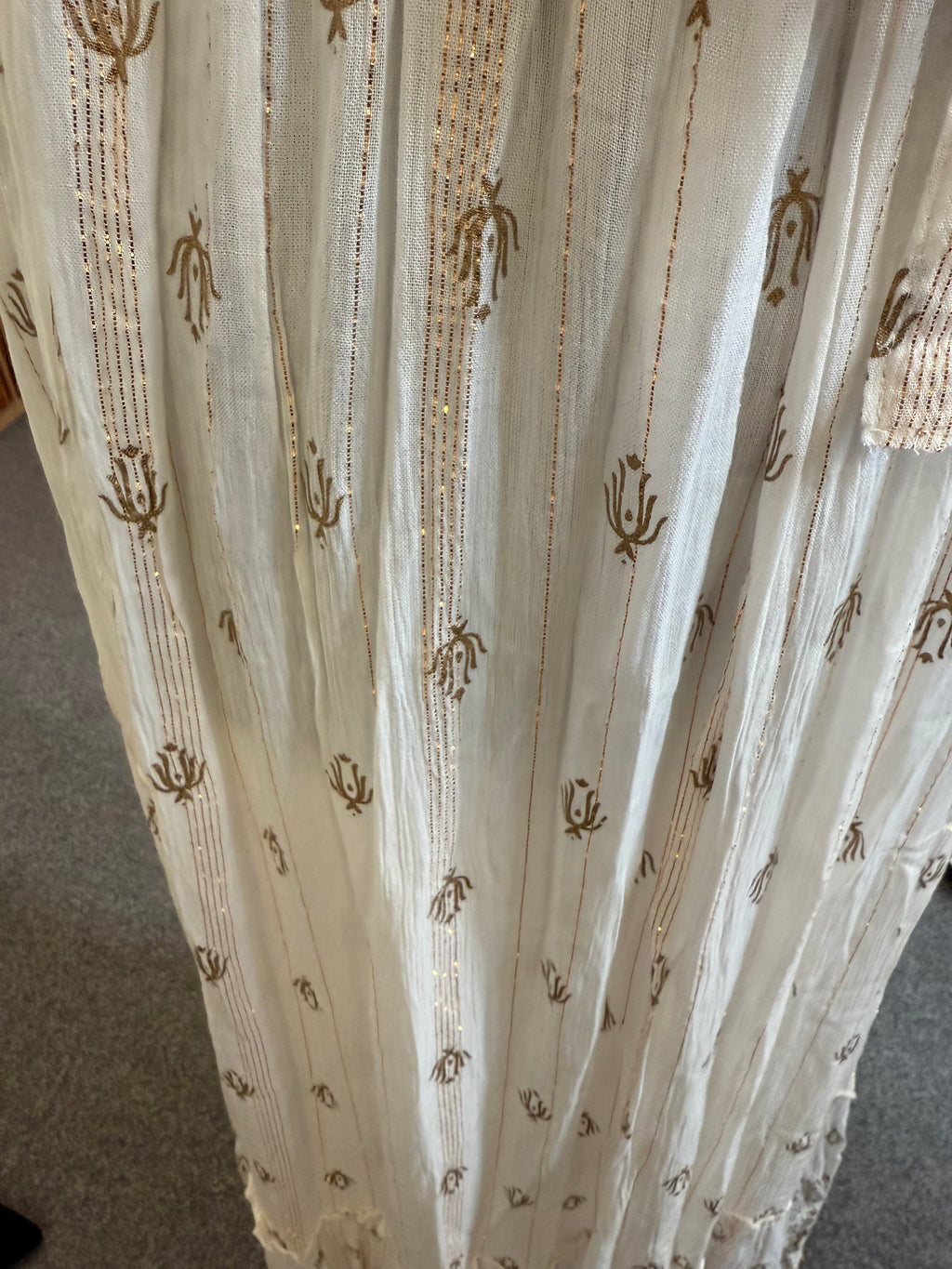 Embroidered mirror detail lined maxi dress