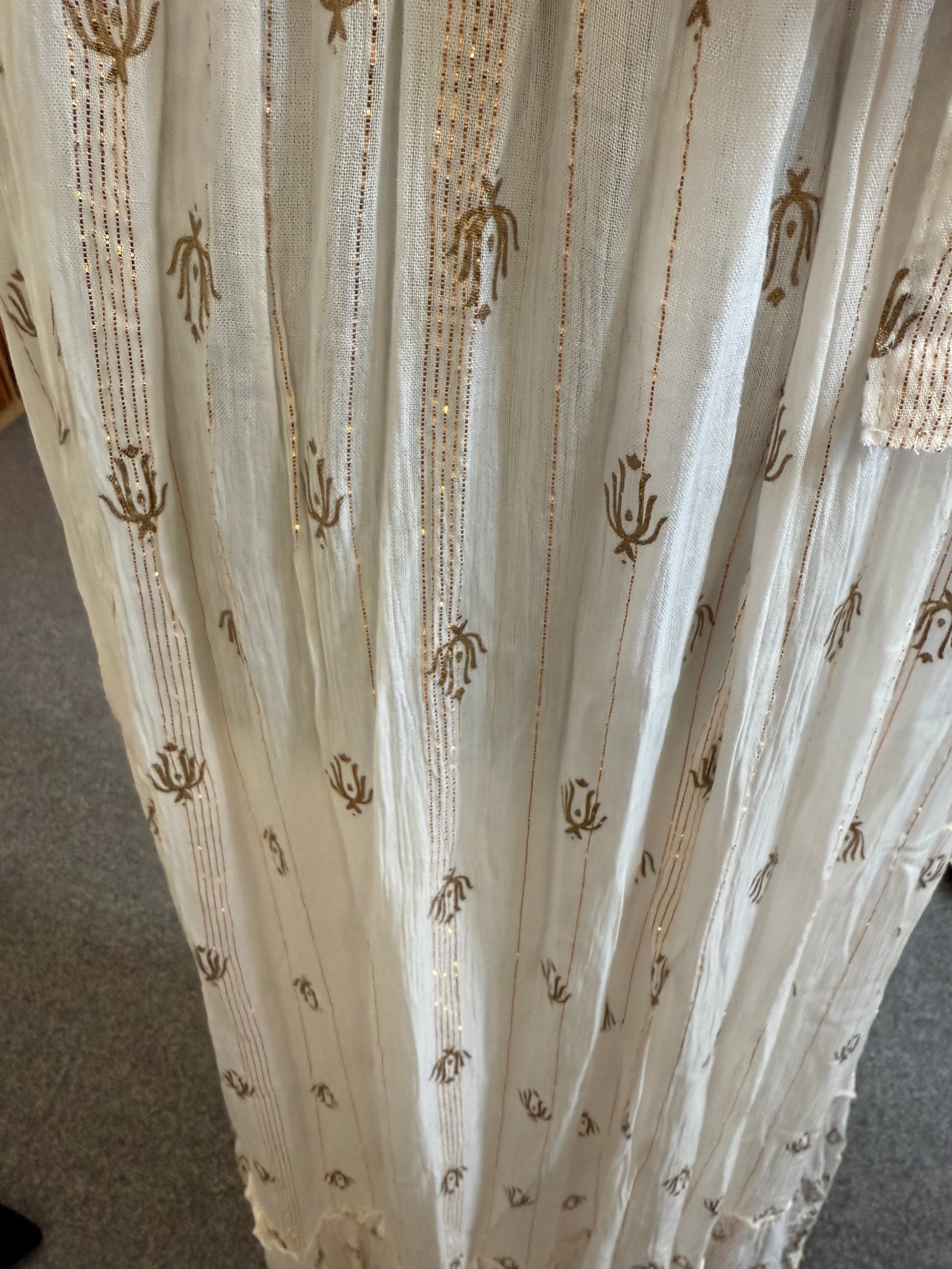 Embroidered mirror detail lined maxi dress