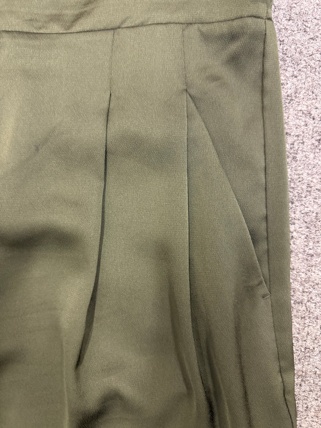 Next khaki high waist wide trousers