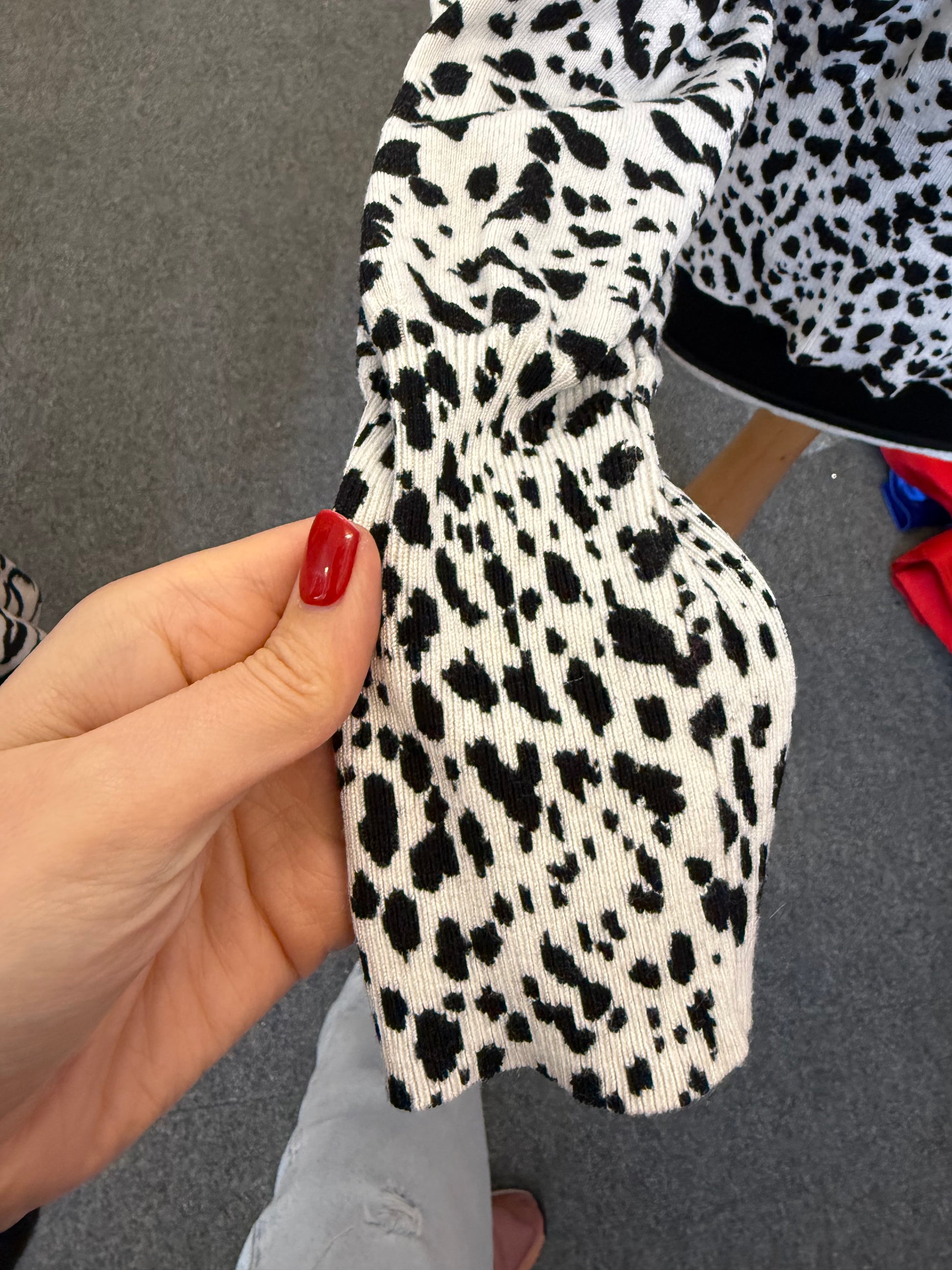 M&S animal print round neck jumper