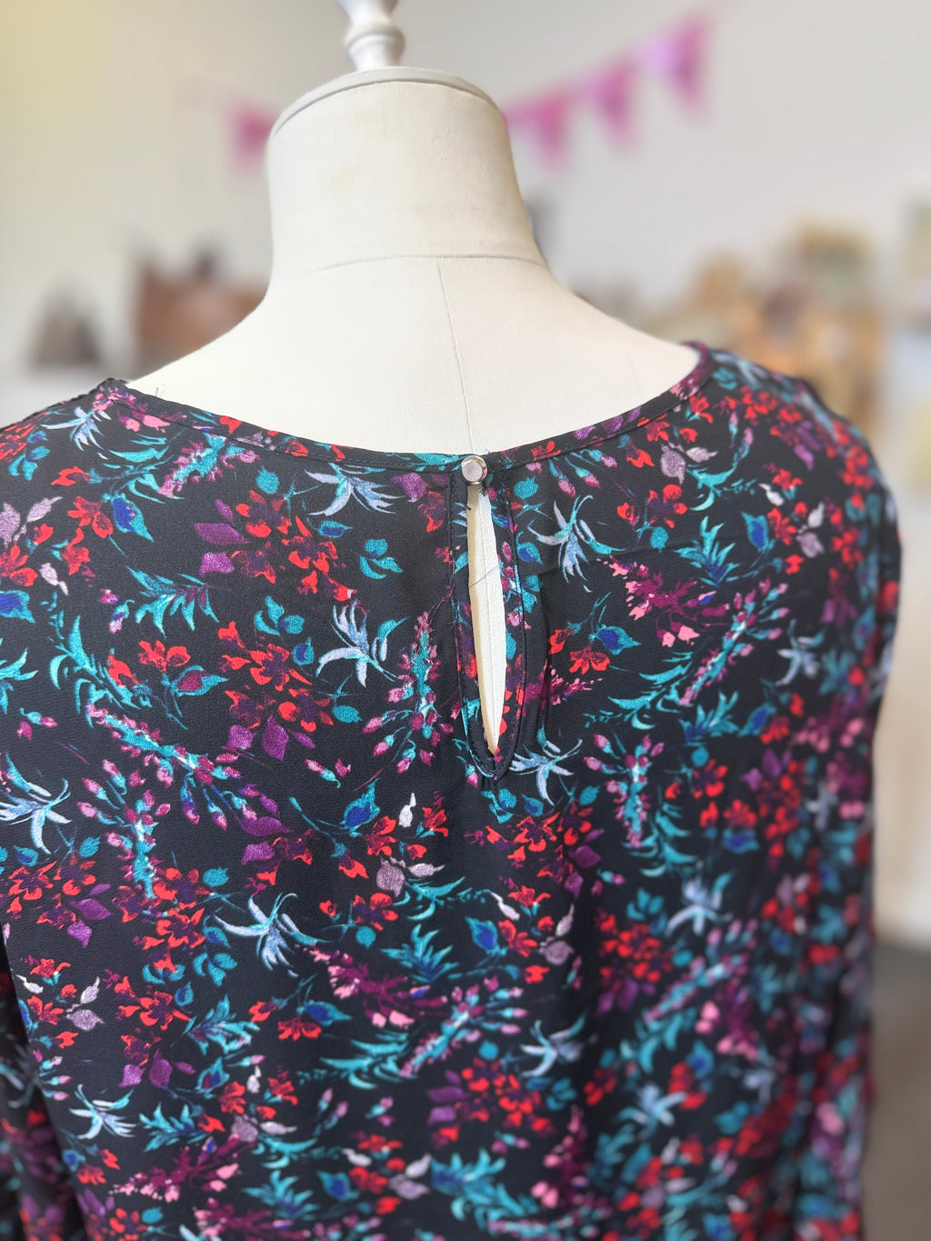 Dorothy Perkins floral frill sleeve blouse