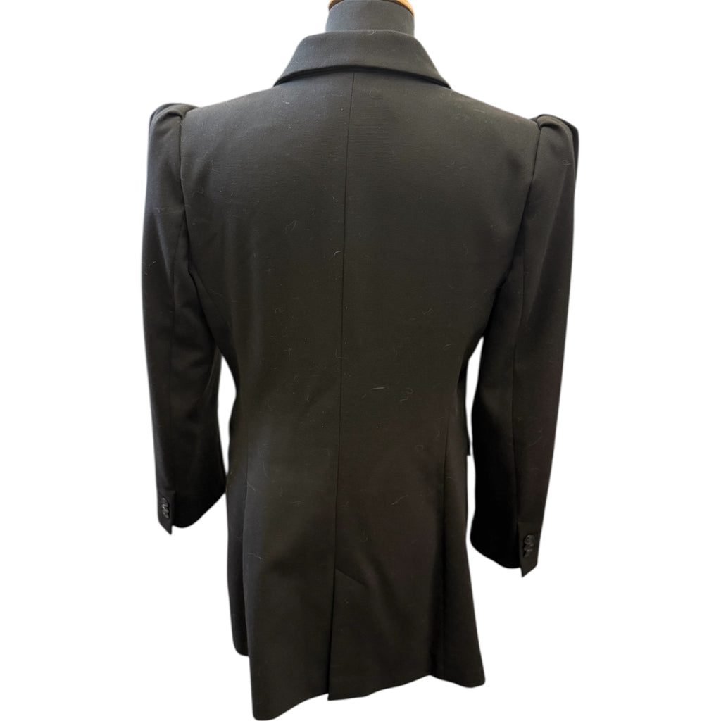 Zara black fitted longline blazer