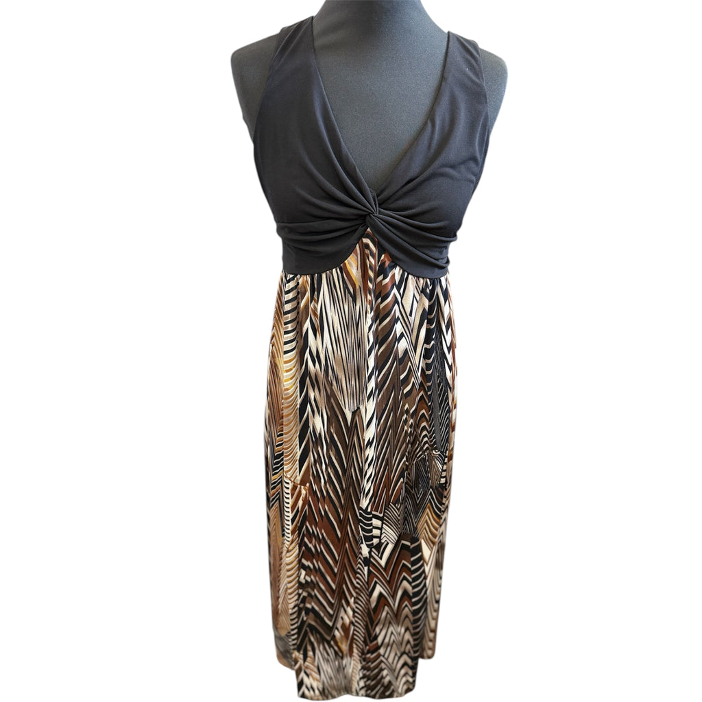 BHS knot bust aztec print belted maxi dress