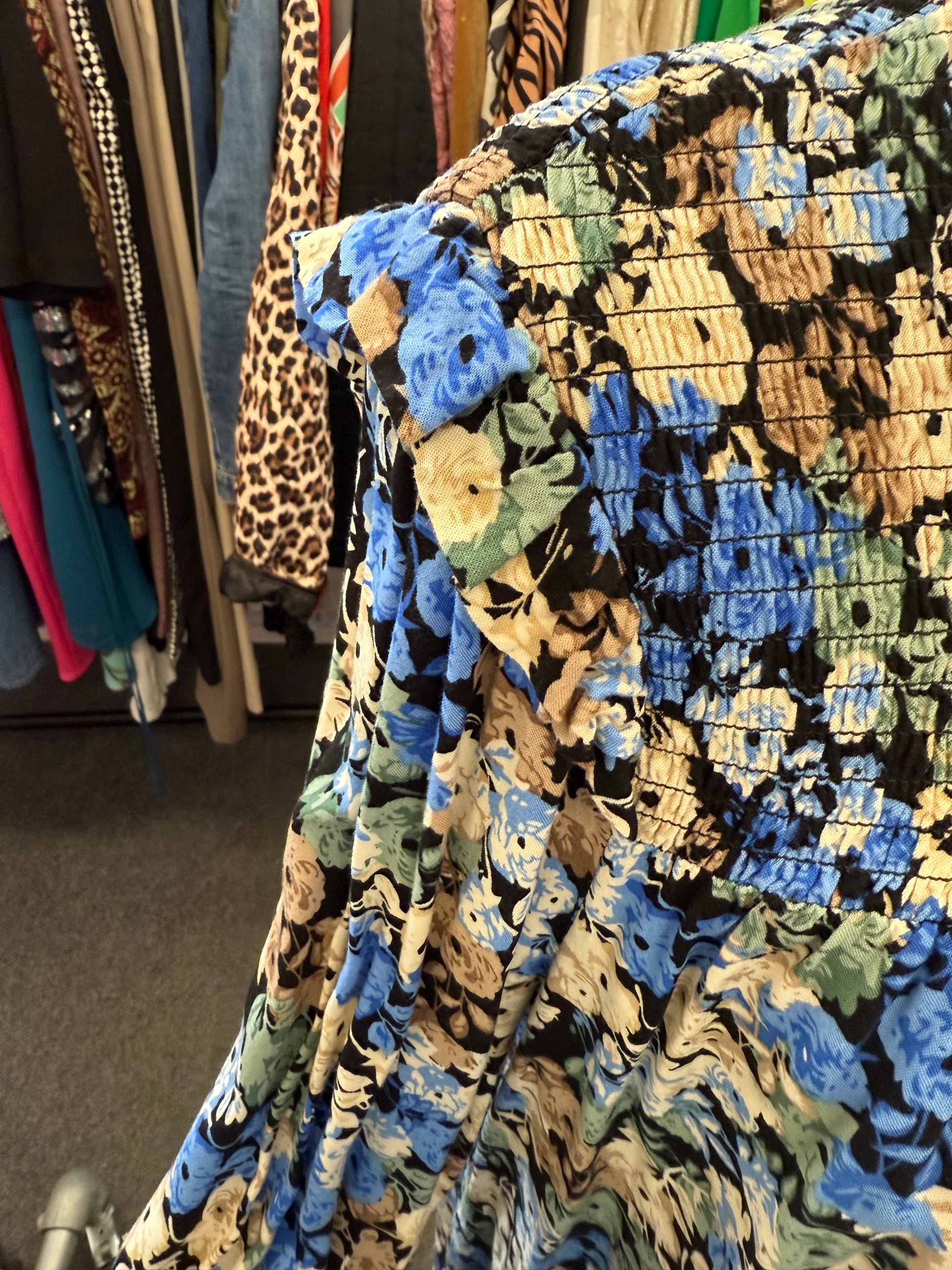 Soya Concept floral high neck long sleeve blouse