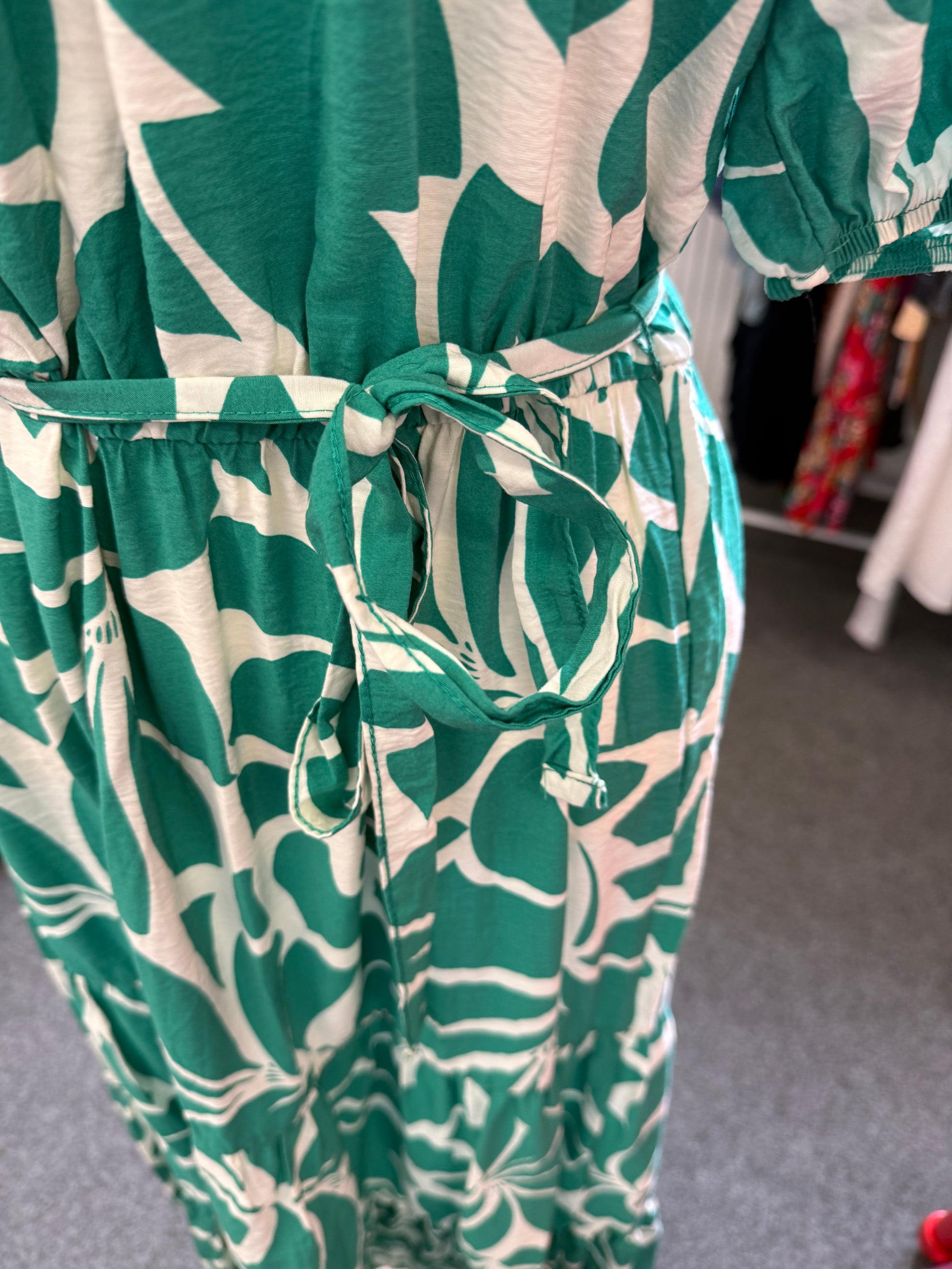 Friends Like These one shoulder belted maxi dress