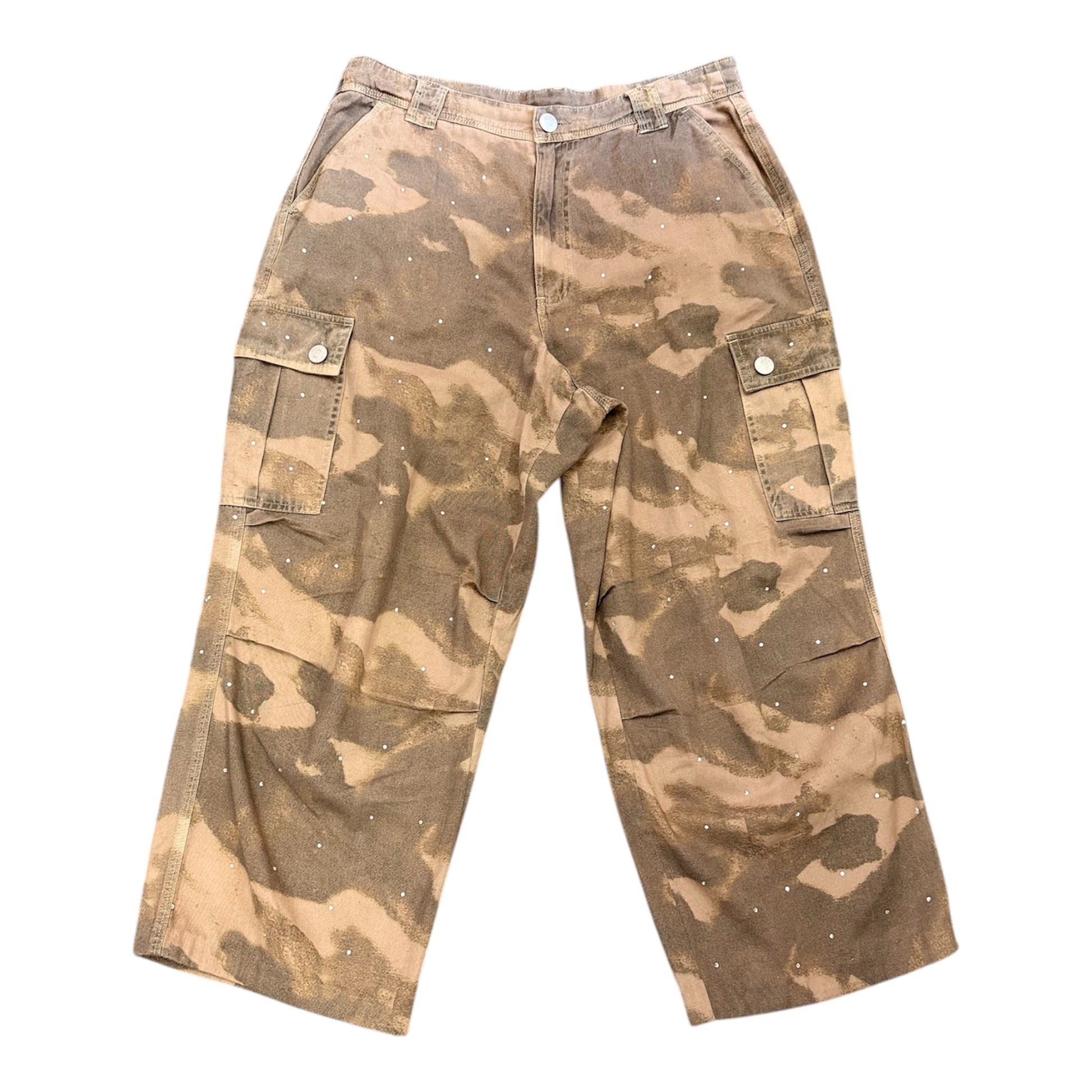 River Island camouflage gem details cargos