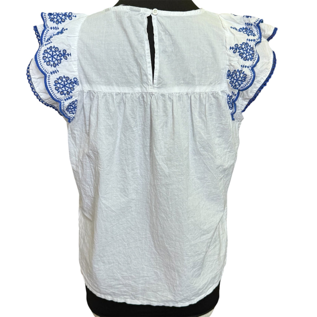 Friends Like These broderie anglaise frill sleeve top