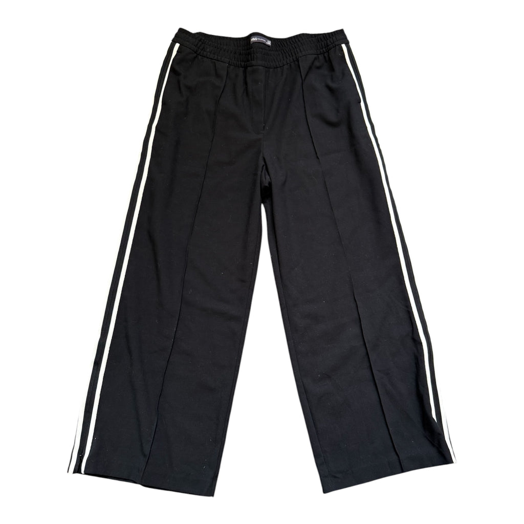 M&S black stripe detail wide leg trousers