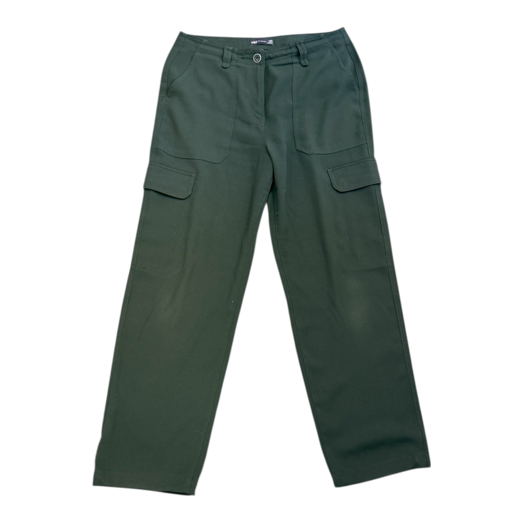 M&S deep green toggle bottom cargos
