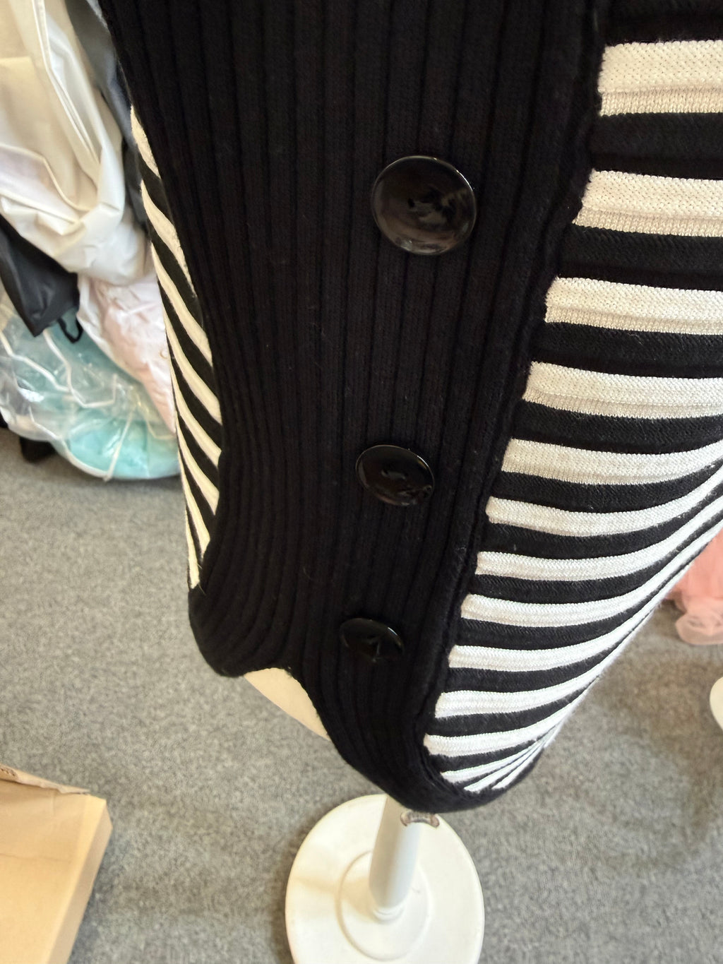 Stella Morgan stripe zip jumper