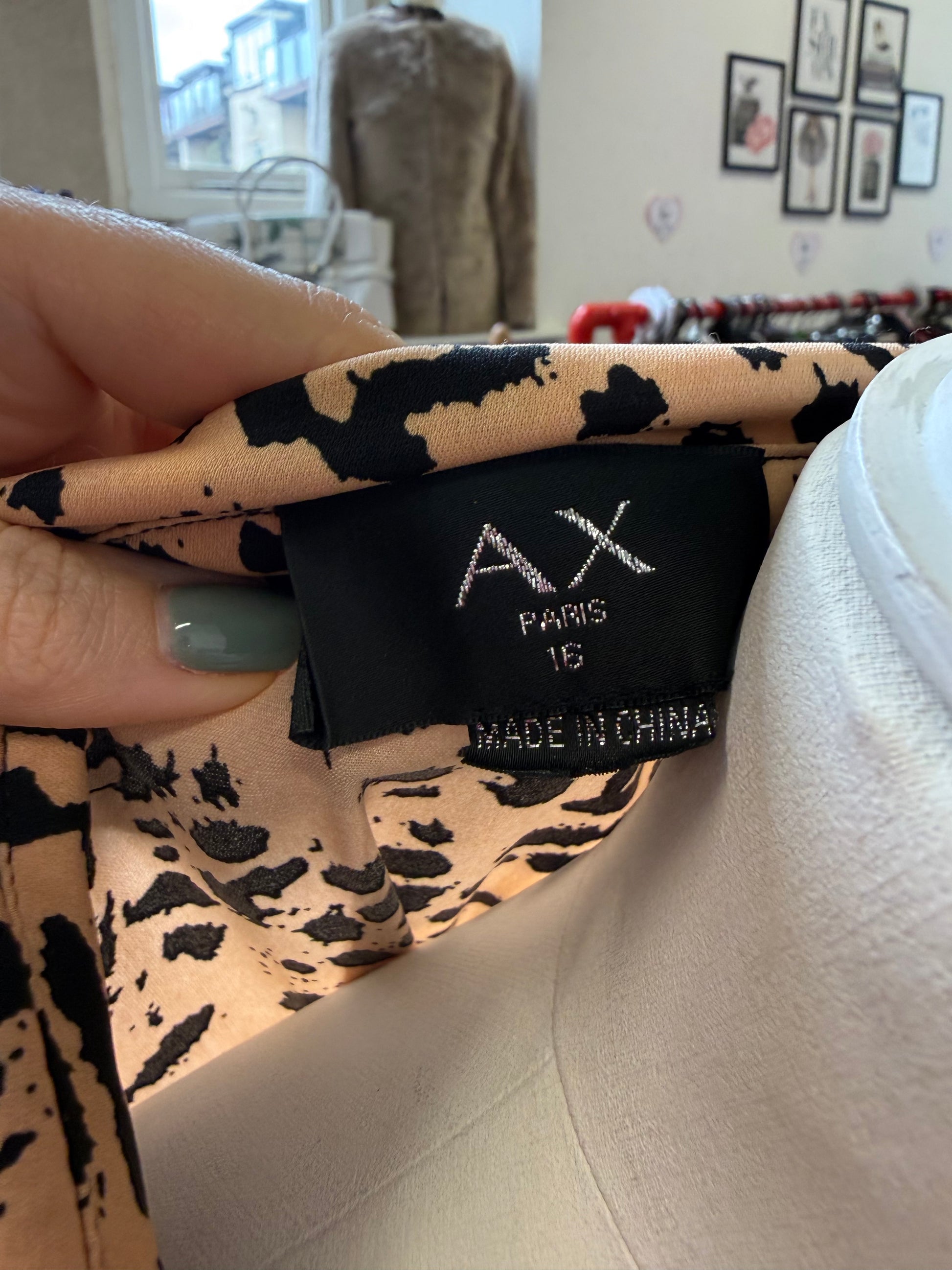 AX Paris animal print short sleeved tier maxi dress