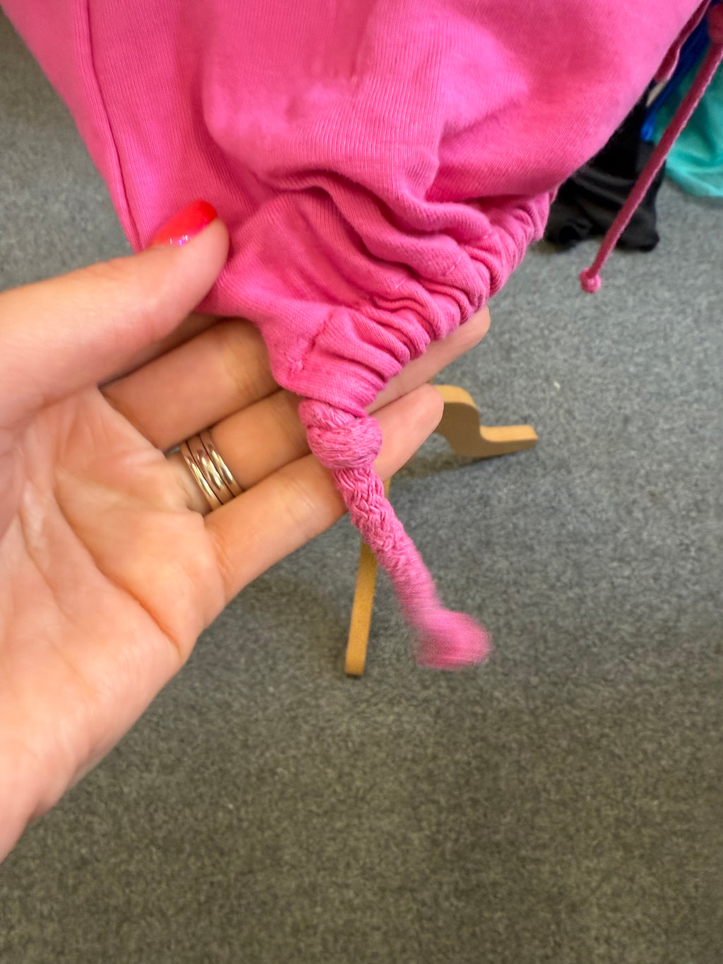 Pink print back oversize hoodie