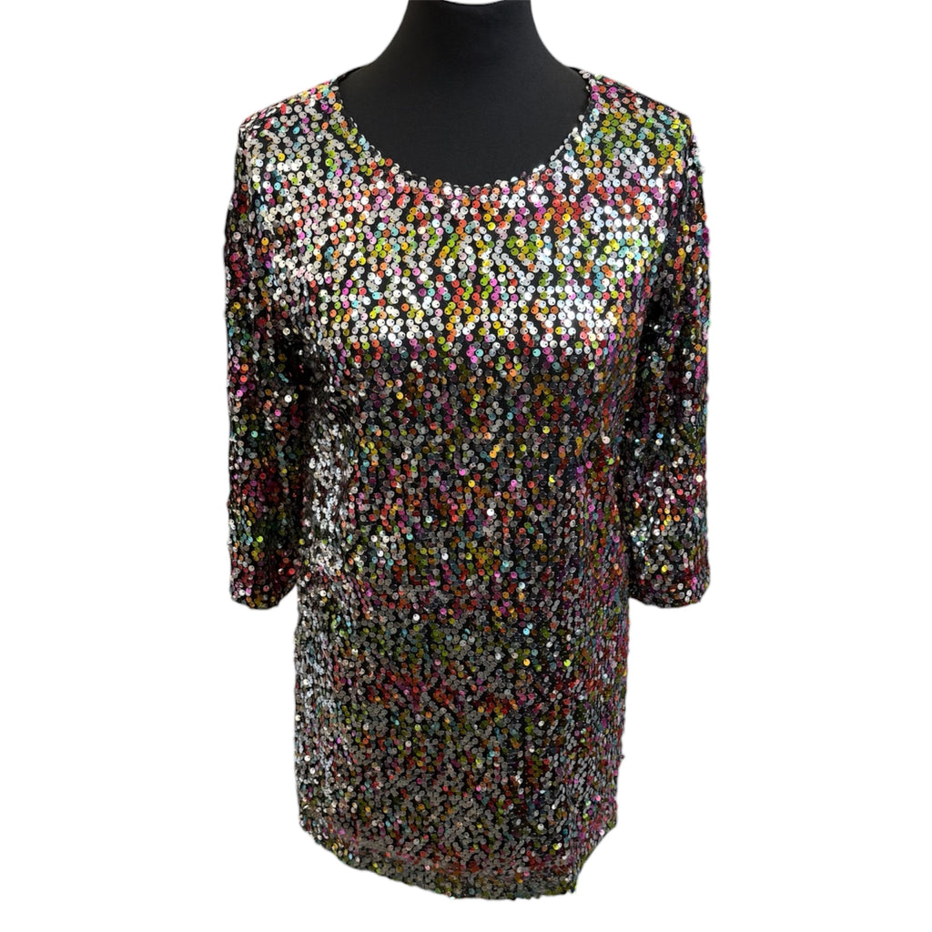 Multicolour sequin mini dress