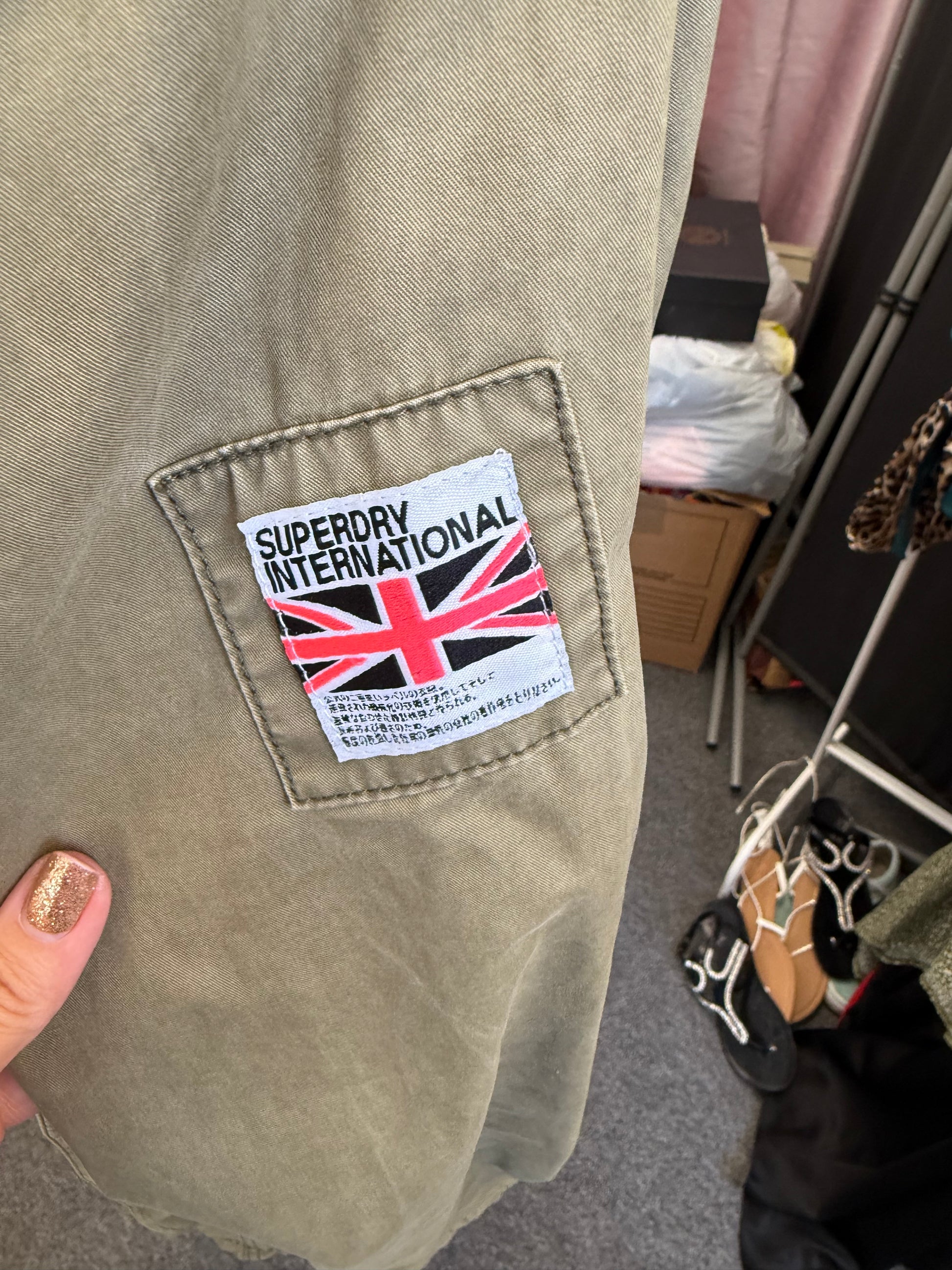 Superdry khaki hooded parka