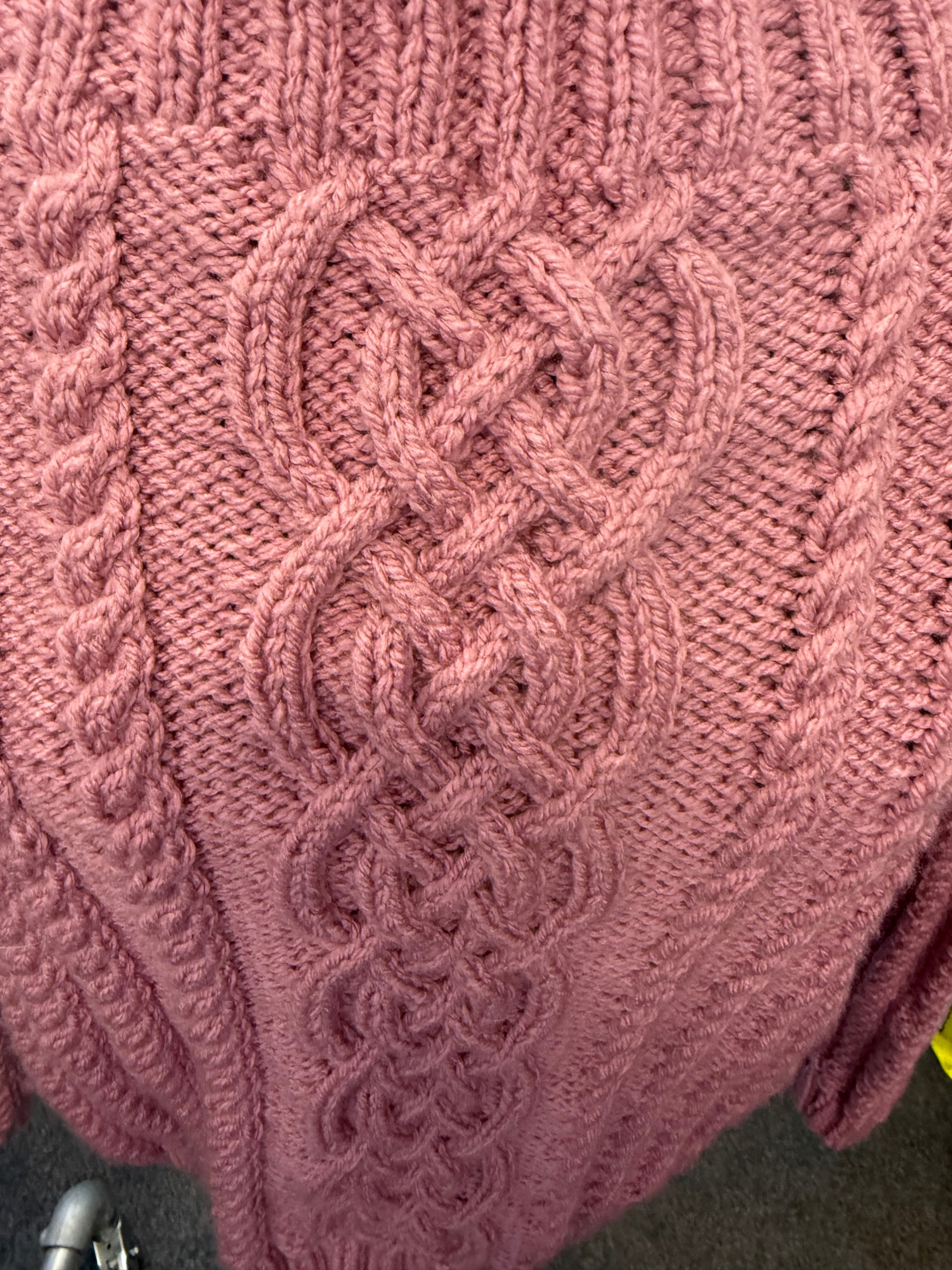 Handmade cable knit jumper