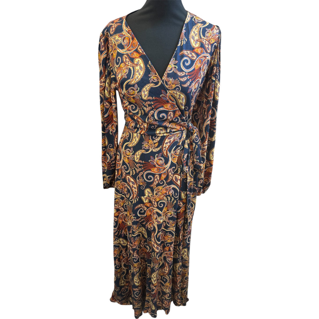 Joe Browns paisley print wrap maxi dress