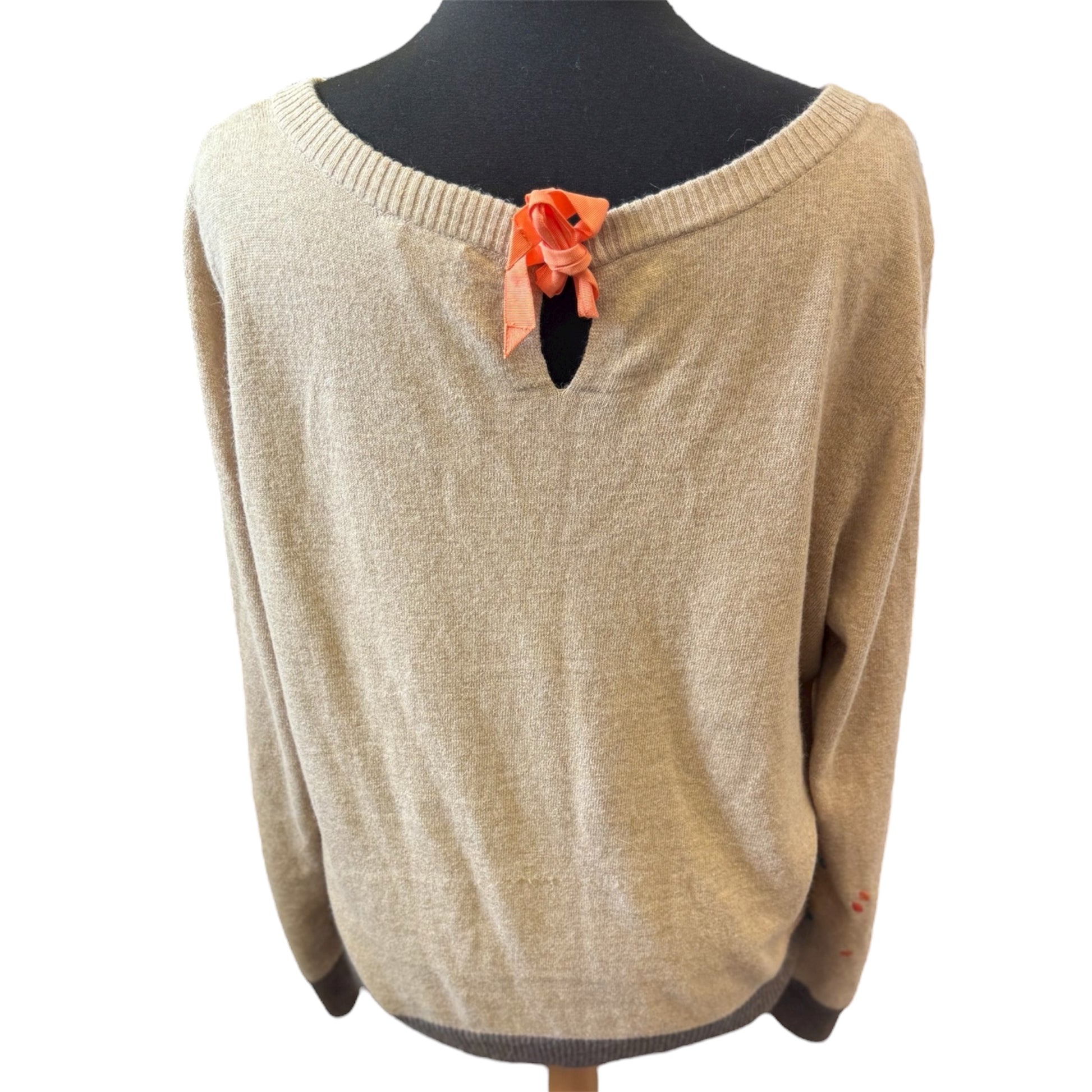 Monsoon beige ribbon back jumper