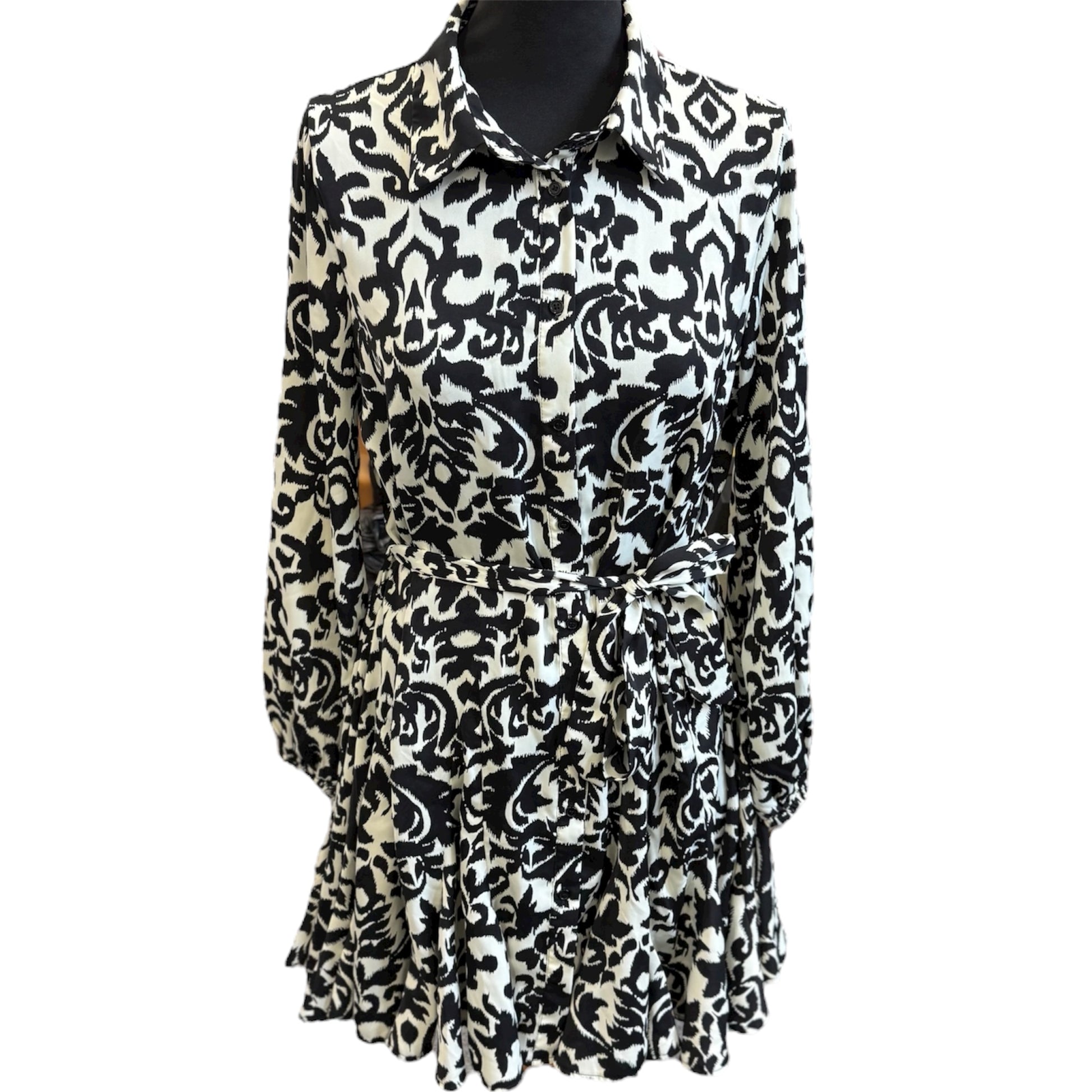 Kilky long sleeved belted mini dress