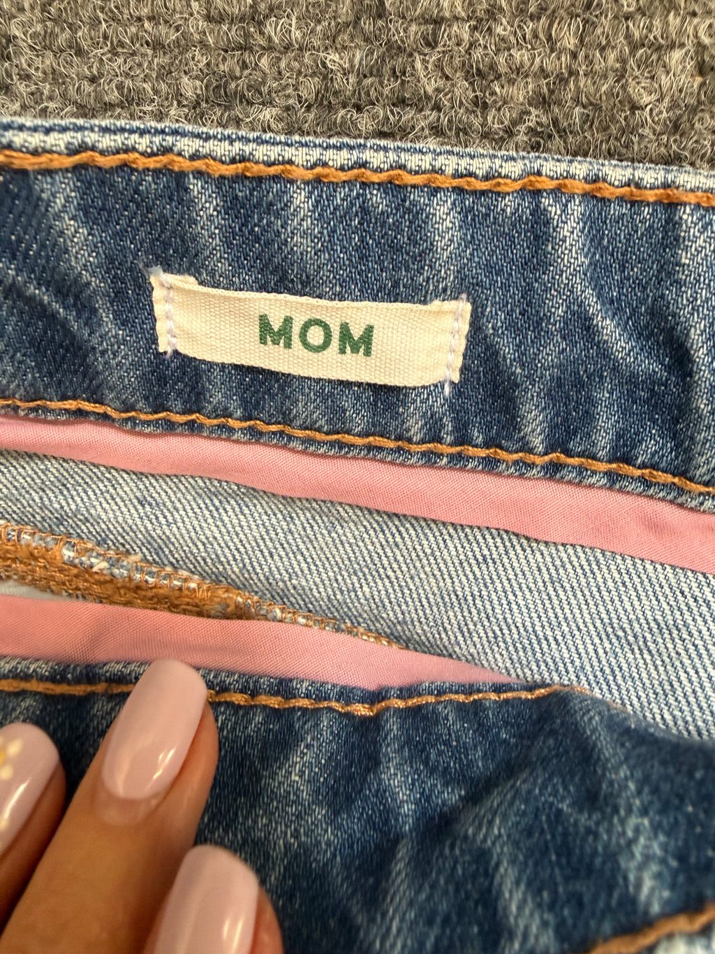 River Island washed blue mom jeans