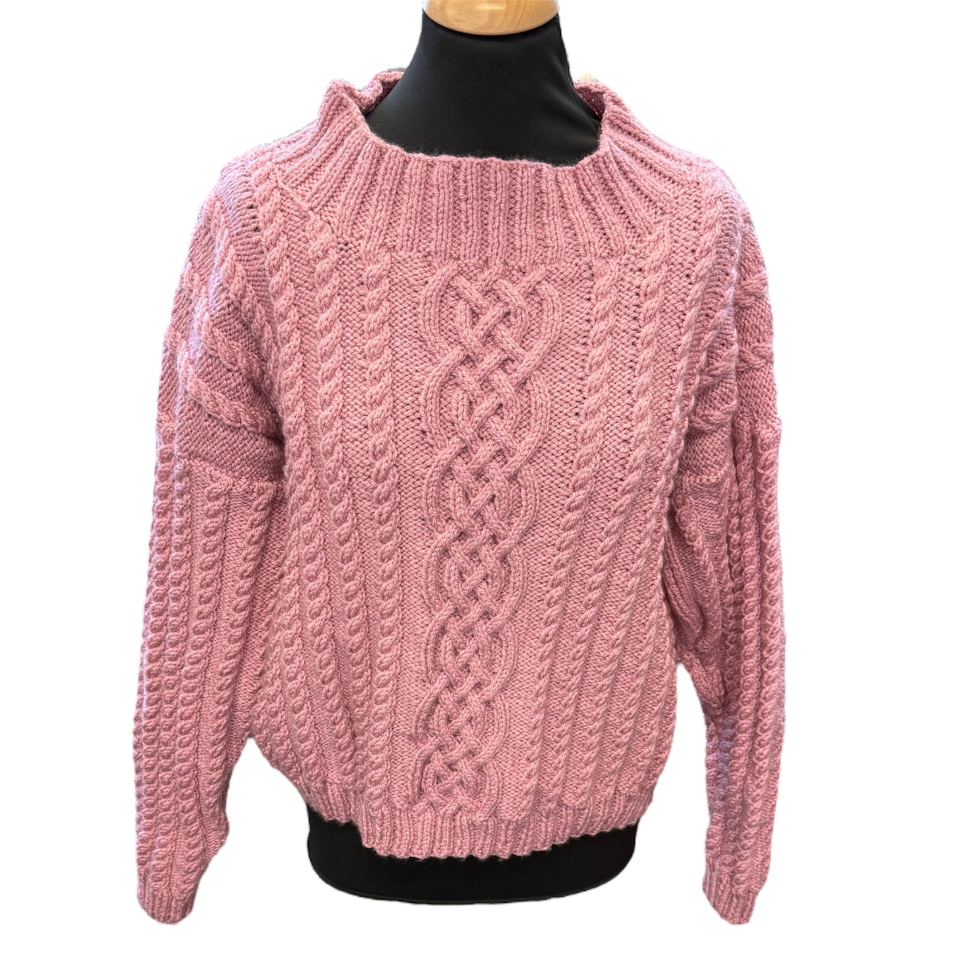 Handmade cable knit jumper