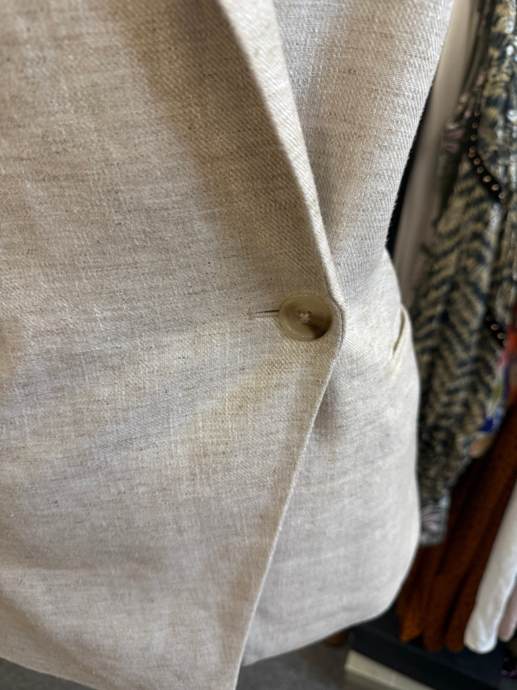 M&S beige waistcoat and trouser co-ord