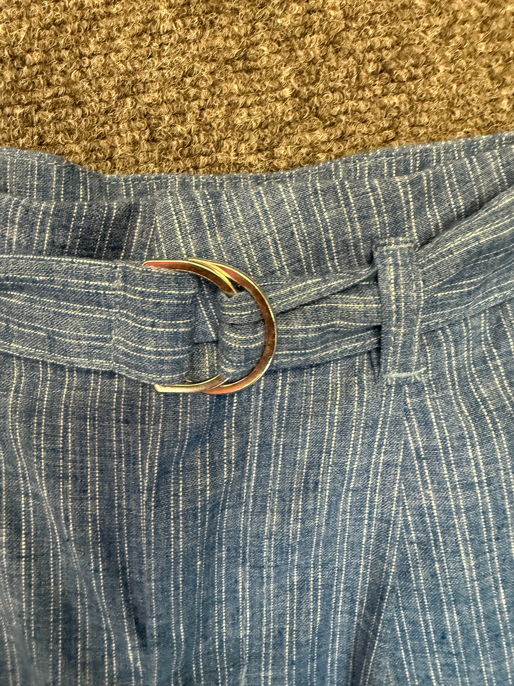 Next high waist belted wide leg stripe trousers