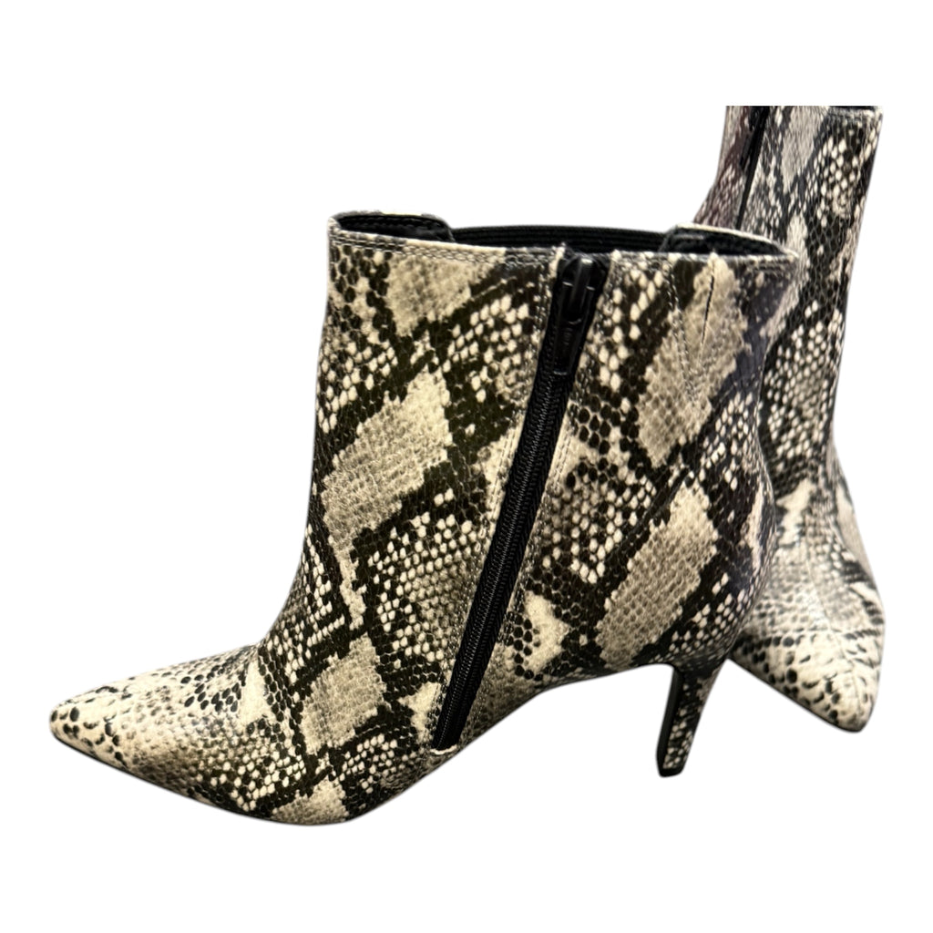 M&S snakeskin heeled ankle boots