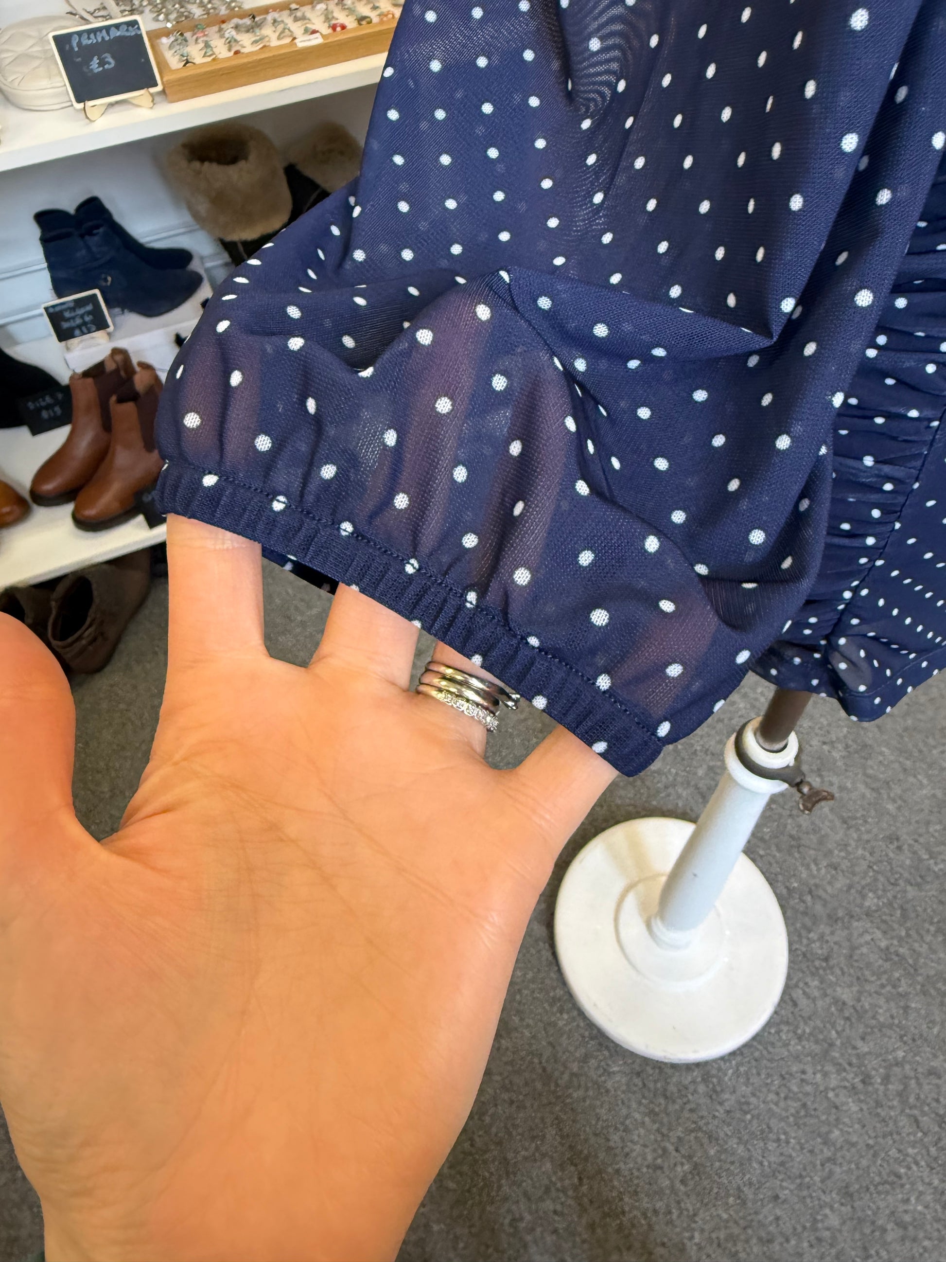 Sosander polka dot long sleeved top
