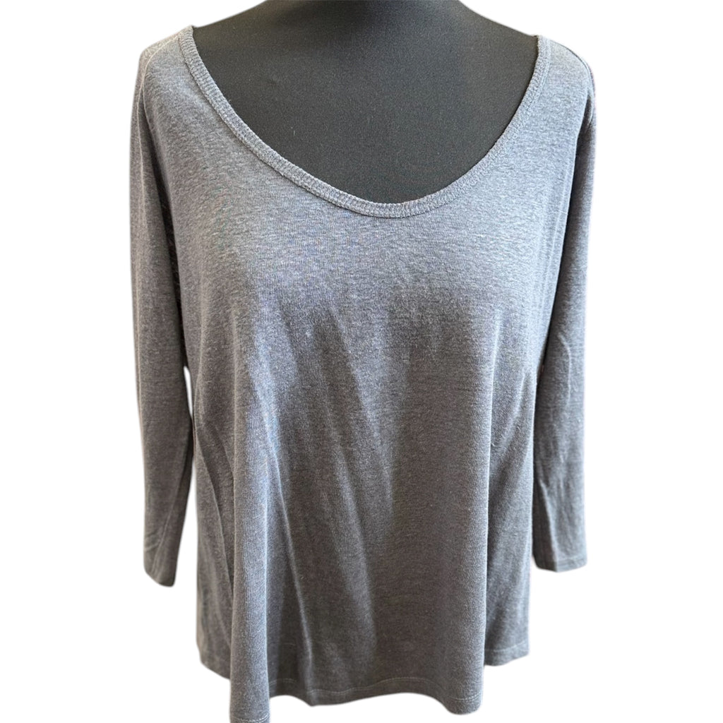 Zara wide neck grey top