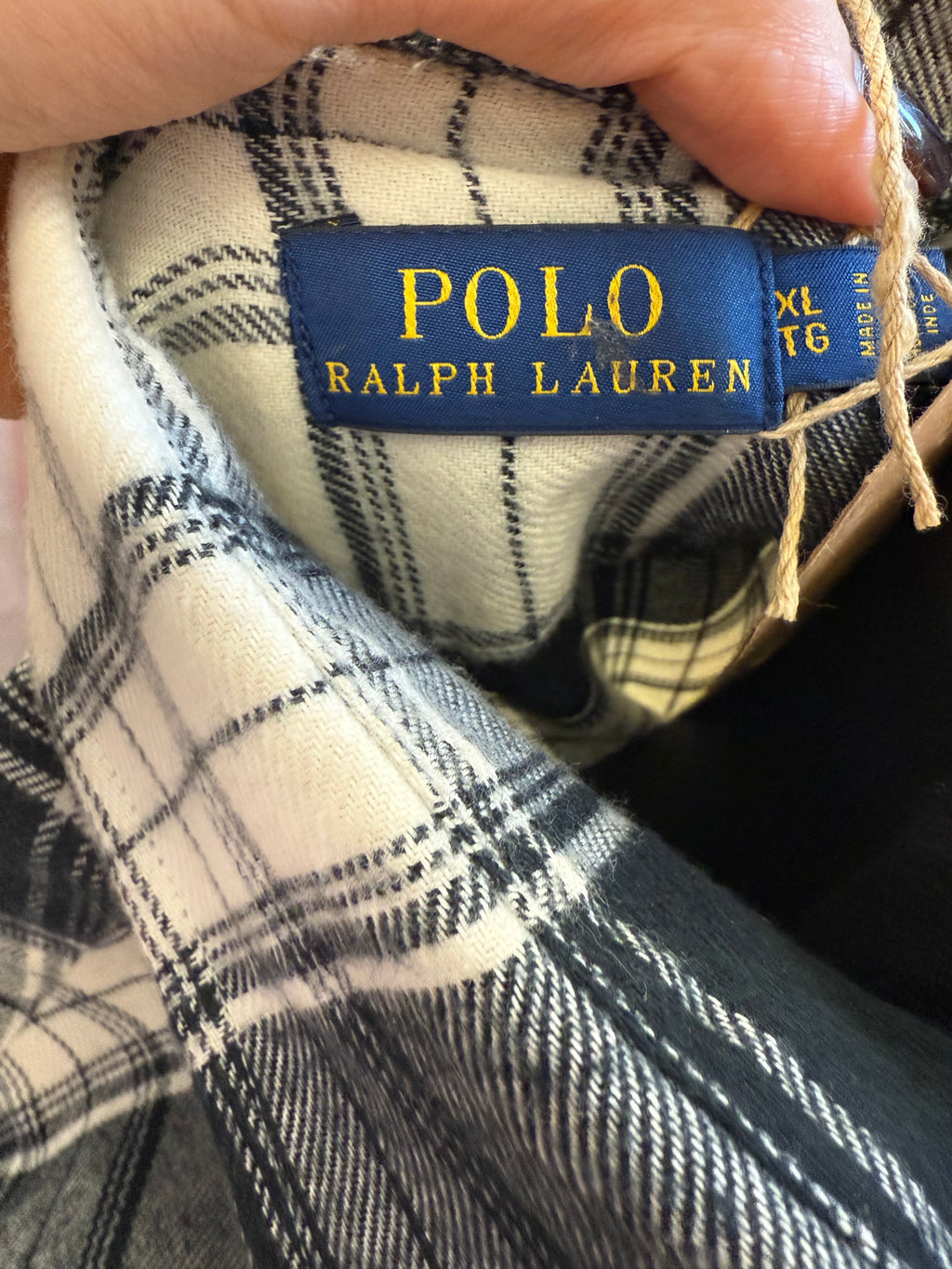 Ralph Lauren check diamanté detail shirt