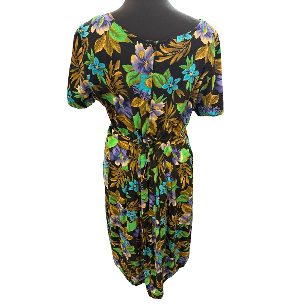 Vintage Erika Dresses floral midi dress
