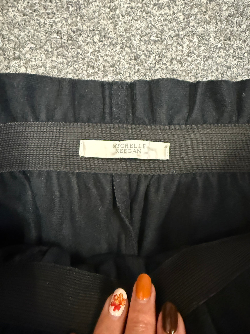 Michelle Keegan high waist straight pleather trousers