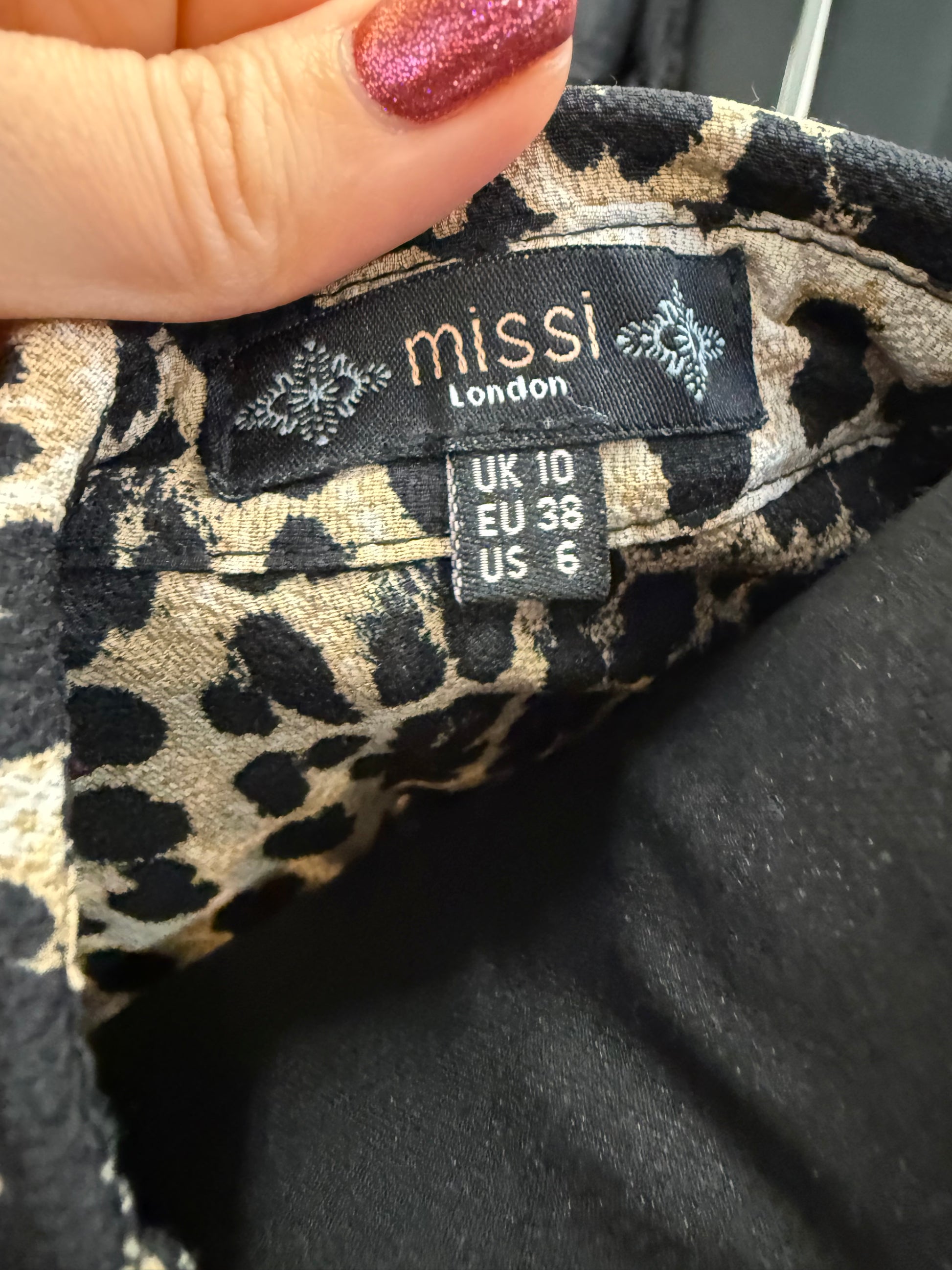 Missi London leopard print belted mini dress