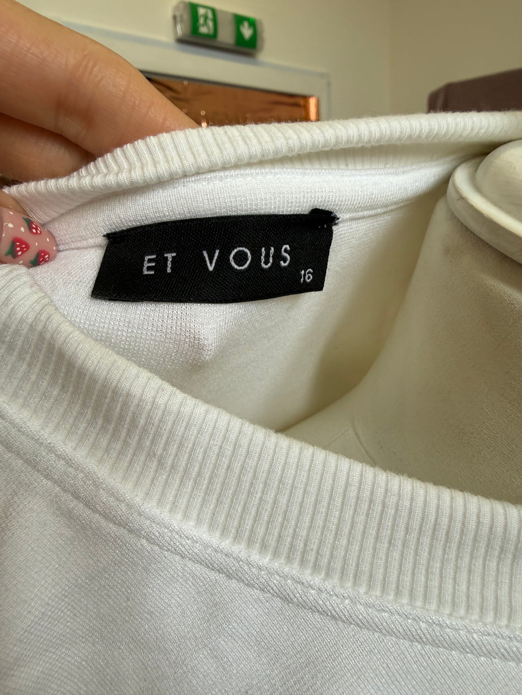 Et Vous white oversize t-shirt