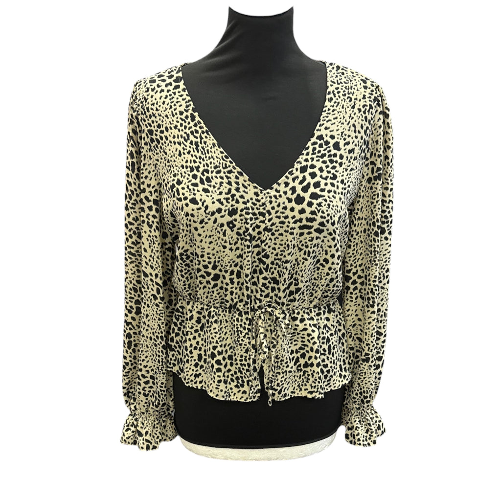 Primark animal print peplum style blouse