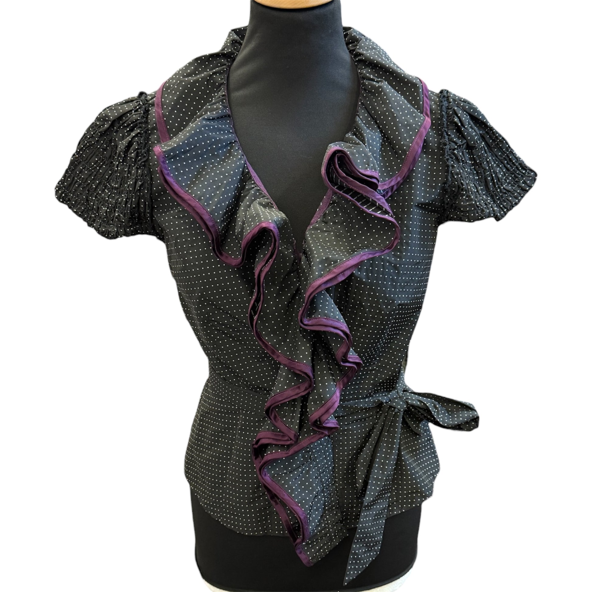 Next polka dot frill blouse