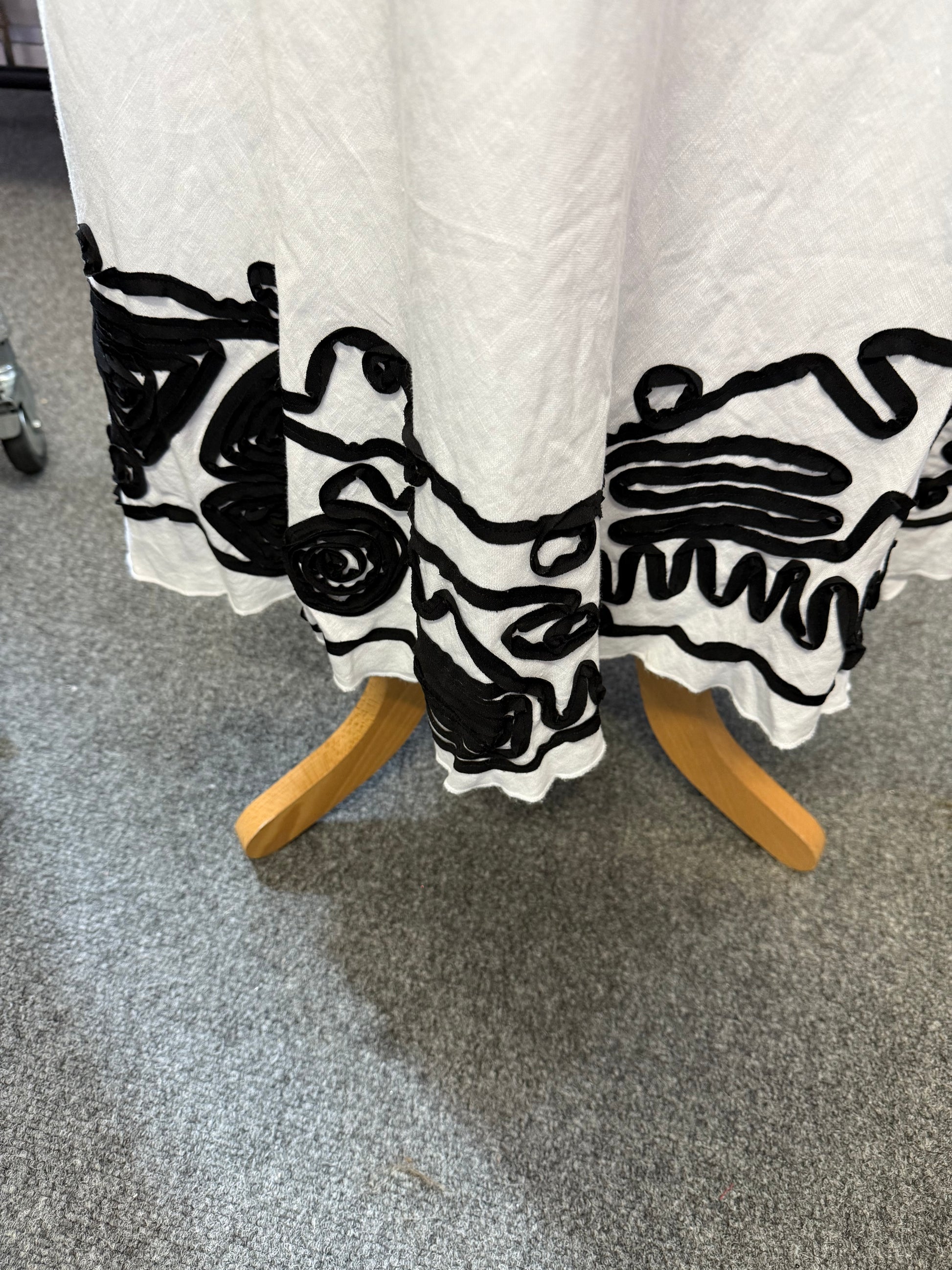 Per Una black detail linen dress