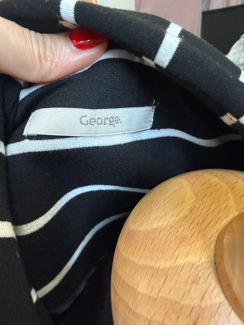 George black and white stripe fitted jacket