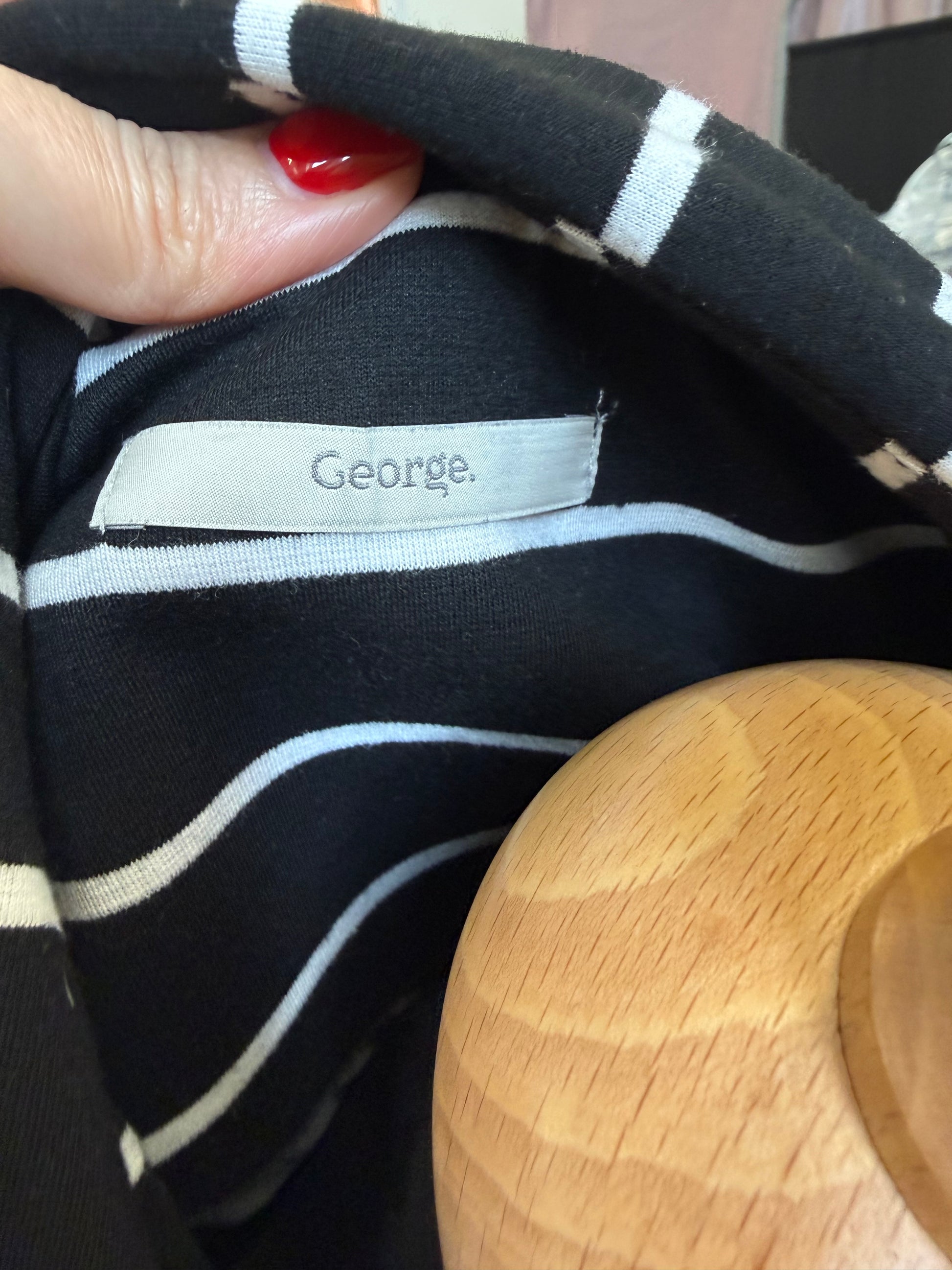 George black and white stripe fitted jacket