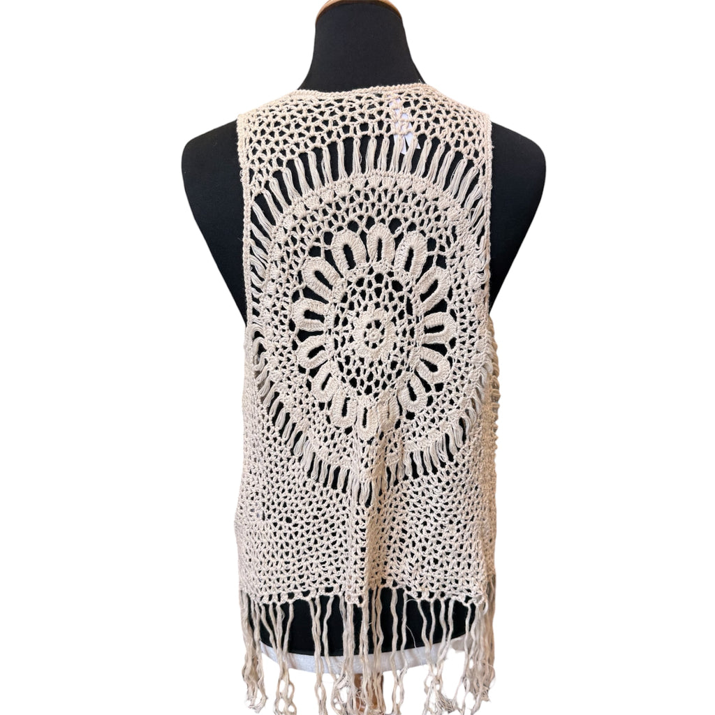 Love by Design crochet tassel waistcoat