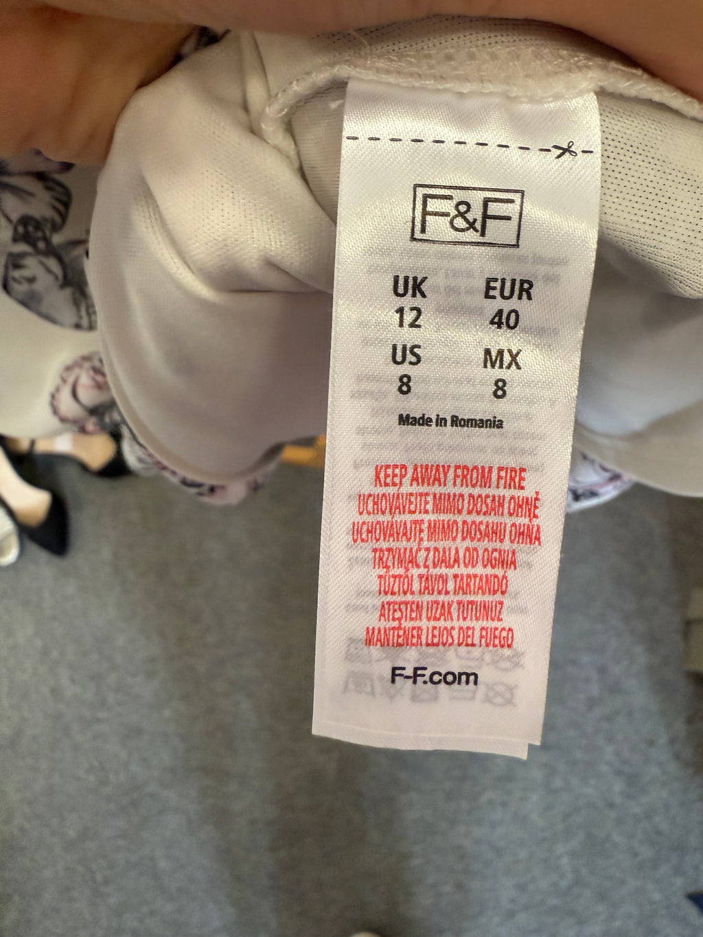 F&F butterfly strappy mini dress