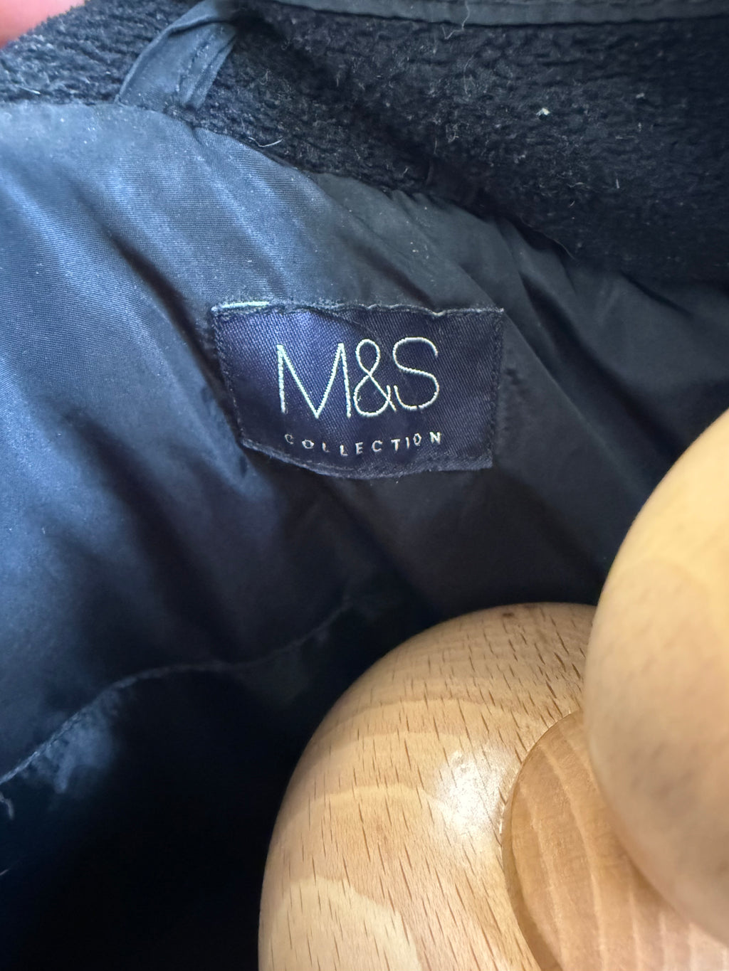 M&S black padded jacket