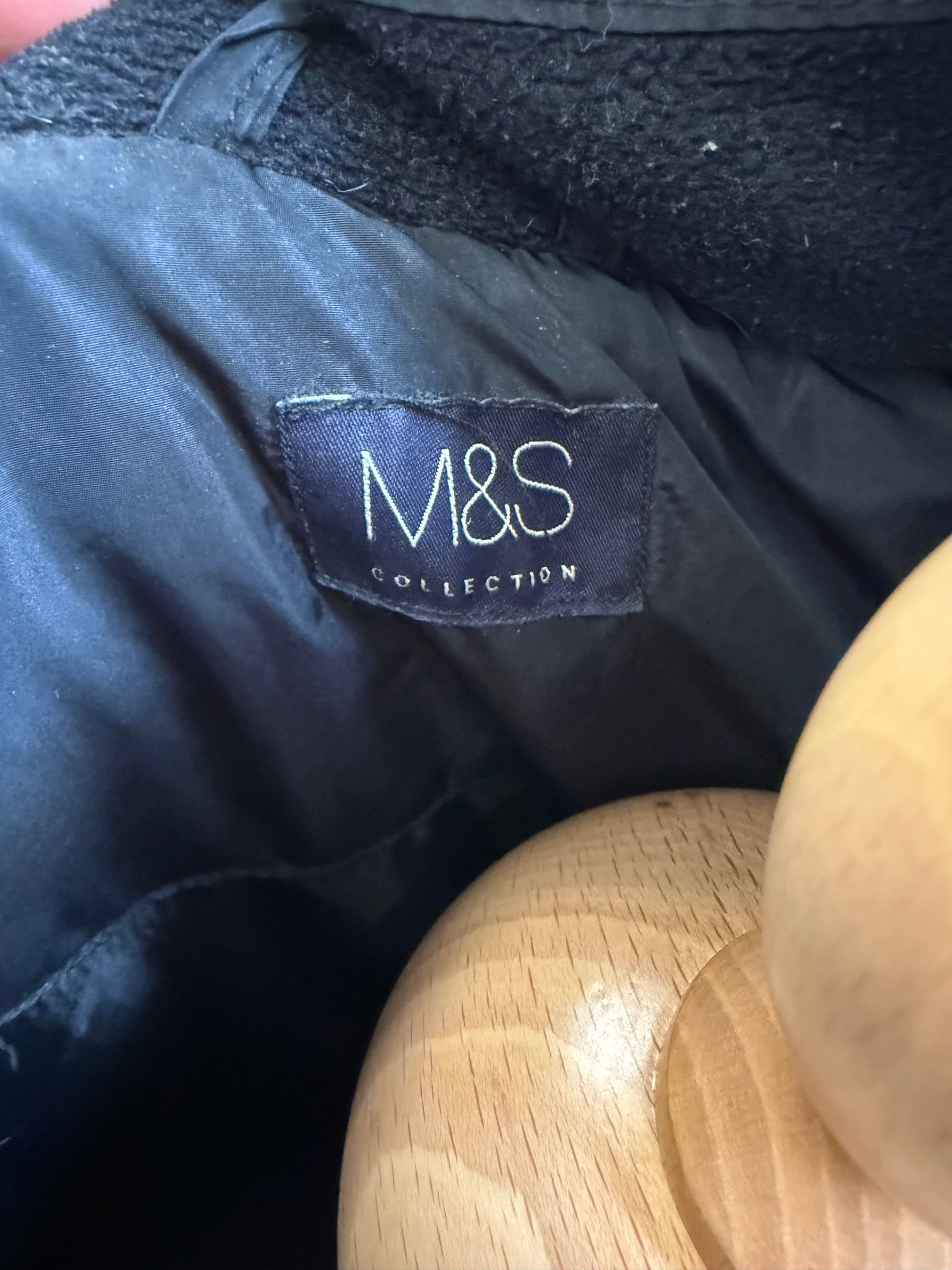 M&S black padded jacket