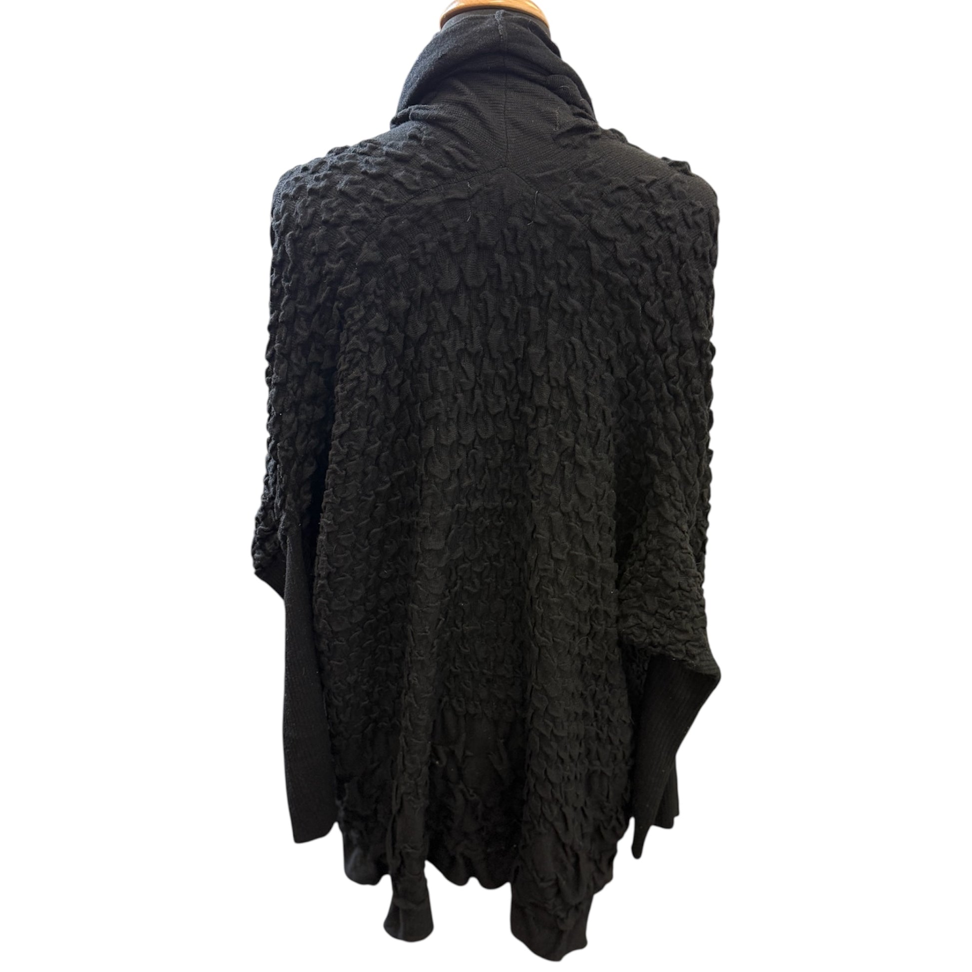 Neslay black textured oversize cardigan