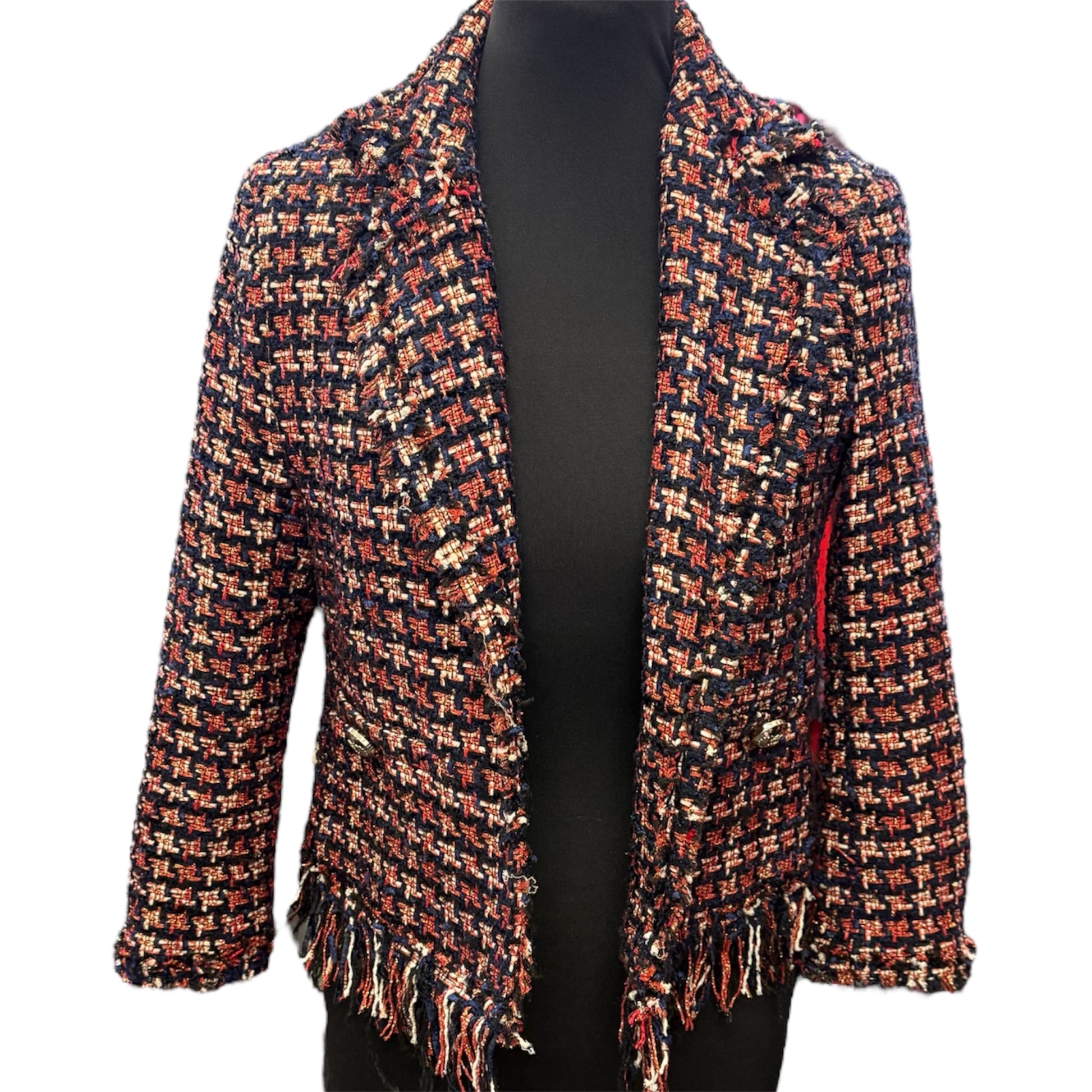 River Island Chanel style gold buttoned jacket